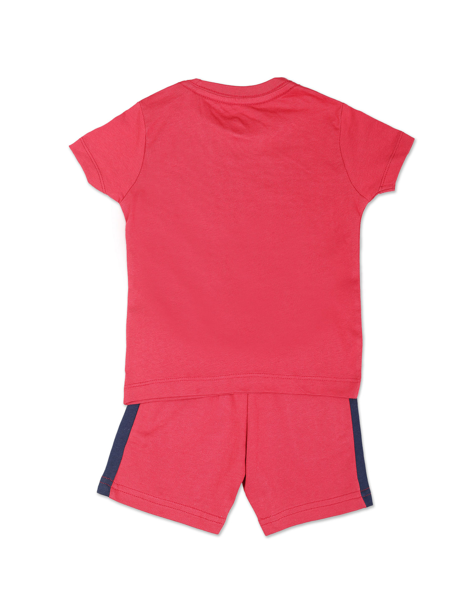 U.S. Polo Assn. Kids Boys Red Printed Cotton Set