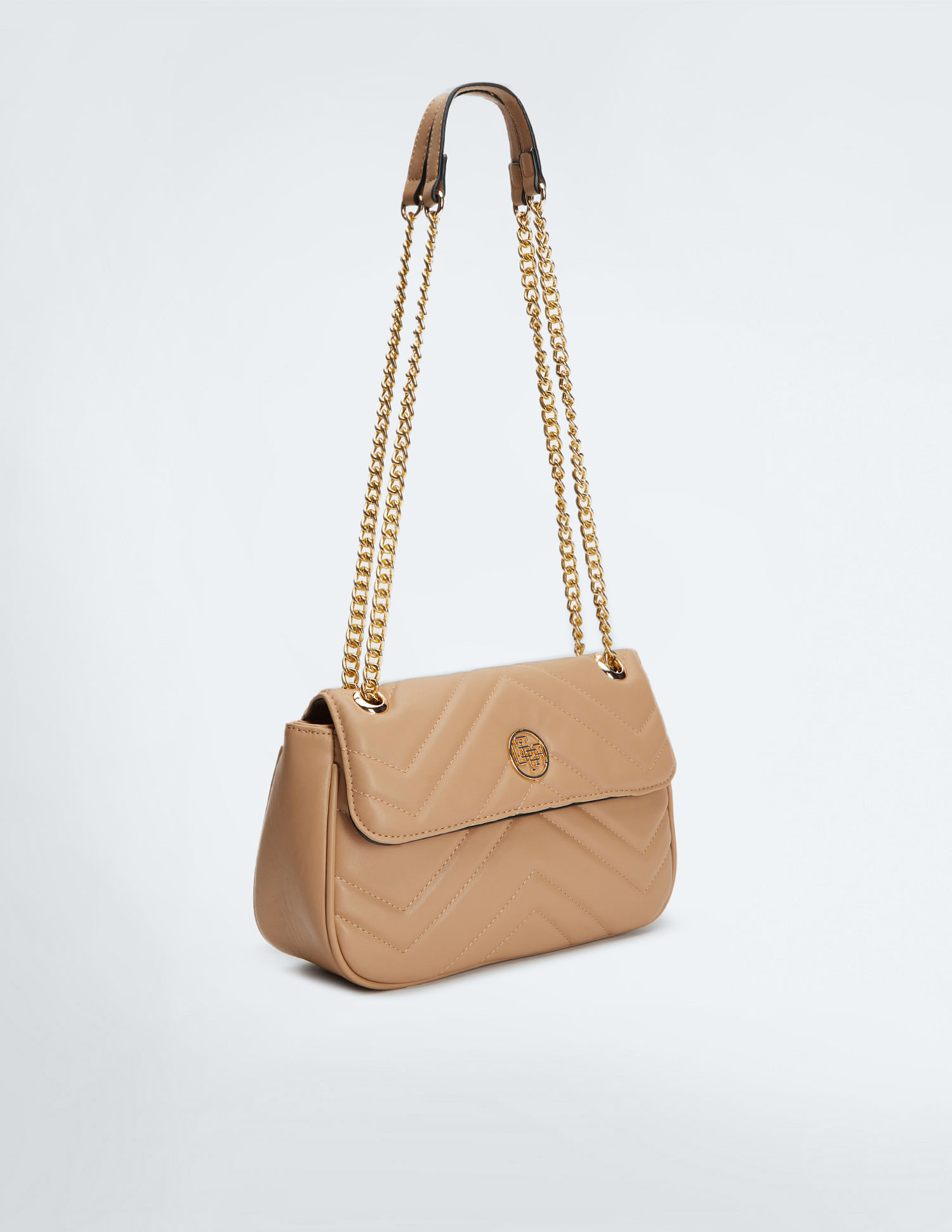 U.S. Polo Assn. Women Chain Strap Chevron Quilted Sling Bag