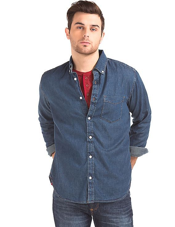 gap denim shirt mens