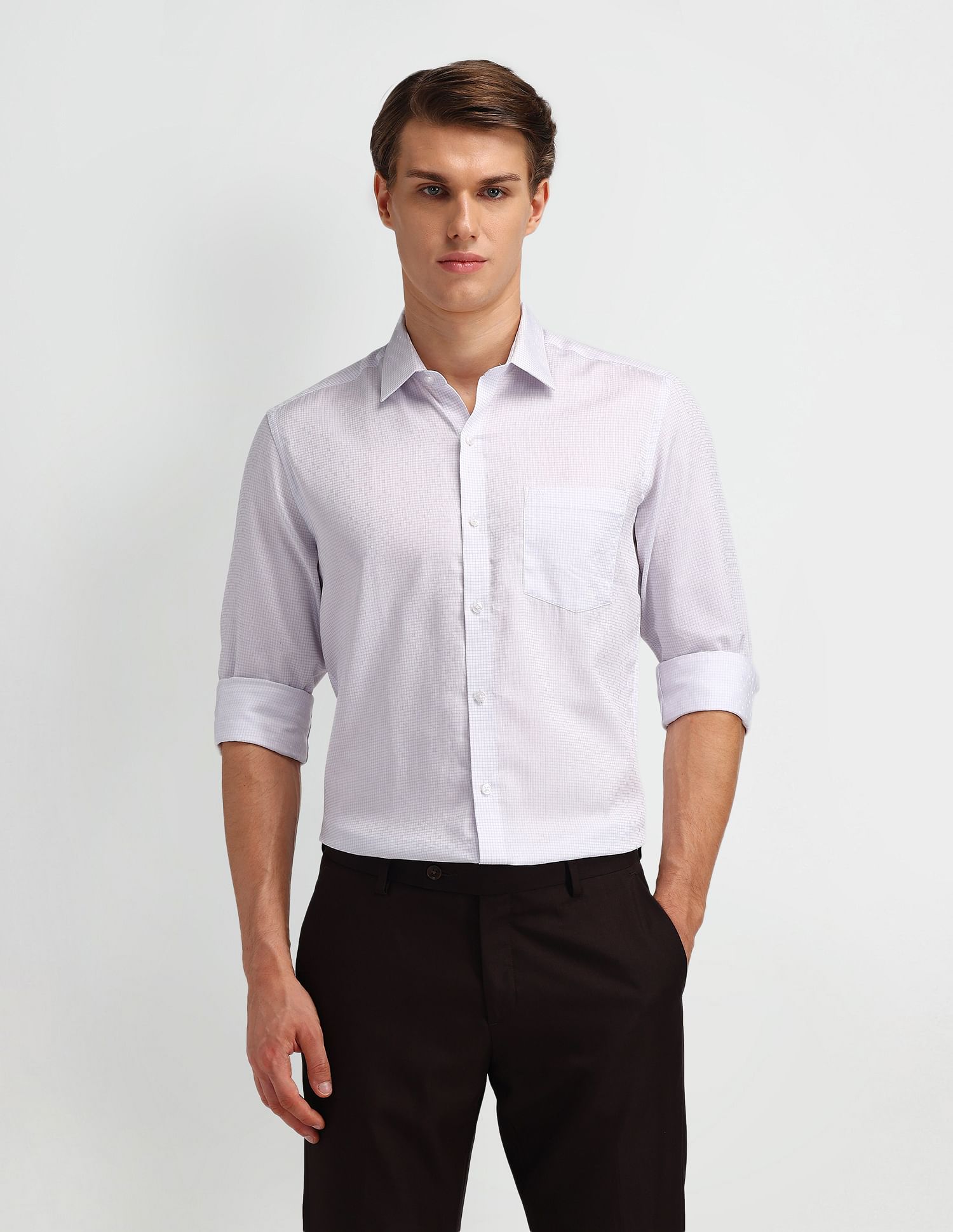Arrow Manhattan Slim Fit Cotton Shirt