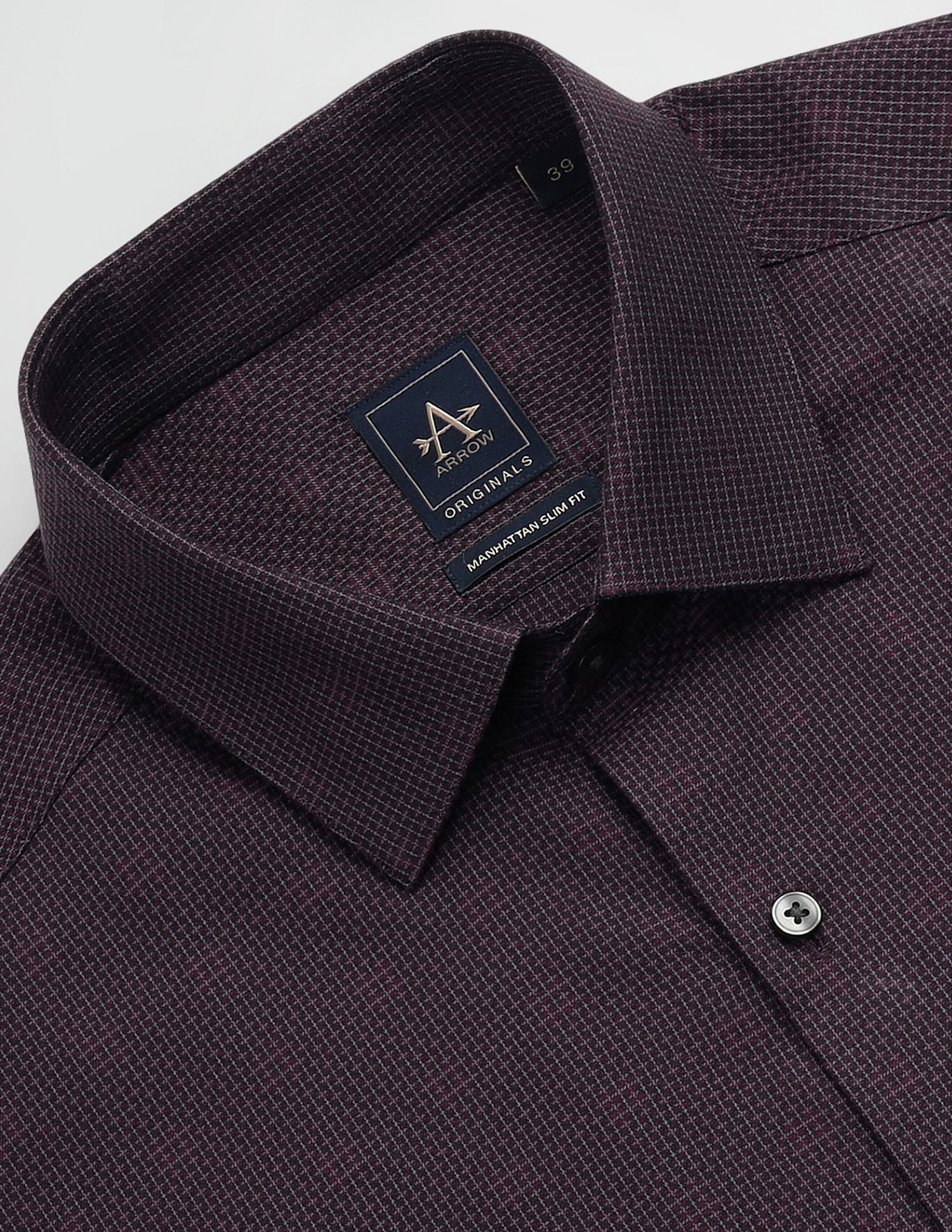 Arrow Geometric Pattern Manhattan Slim Fit Shirt