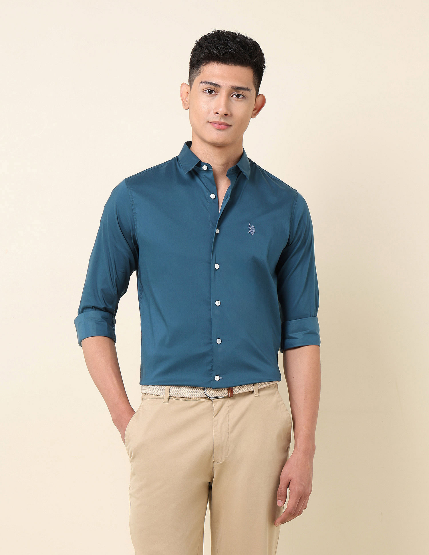 U.S. Polo Assn. Tailored Fit Solid Shirt
