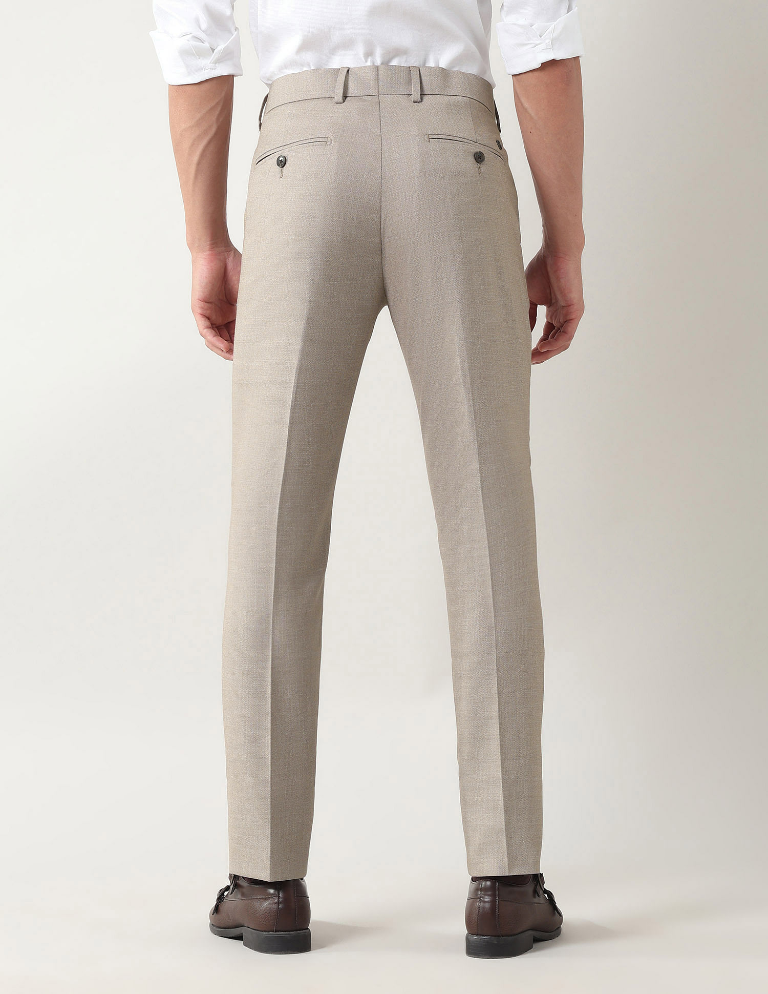 Arrow Slim Fit Textured Trousers