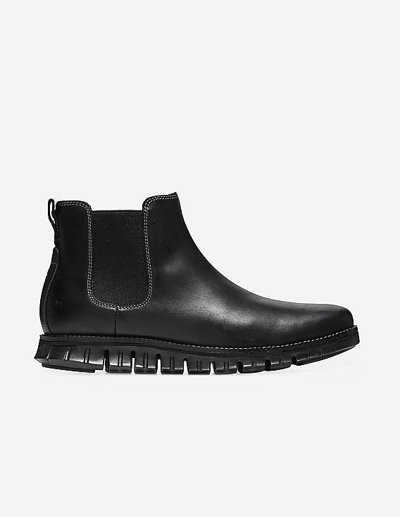 cole haan black leather boots