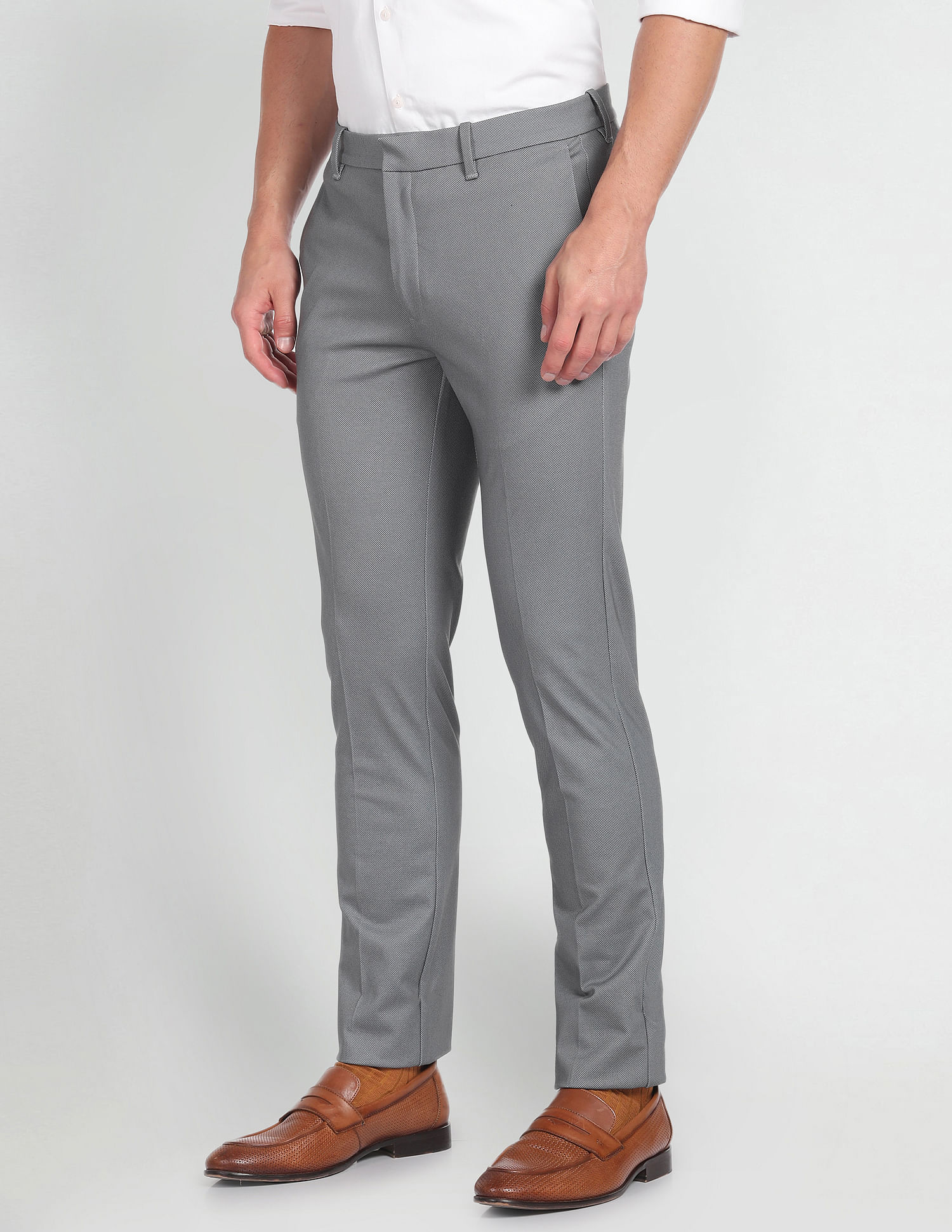 Arrow Newyork Mid Rise Dobby Trousers