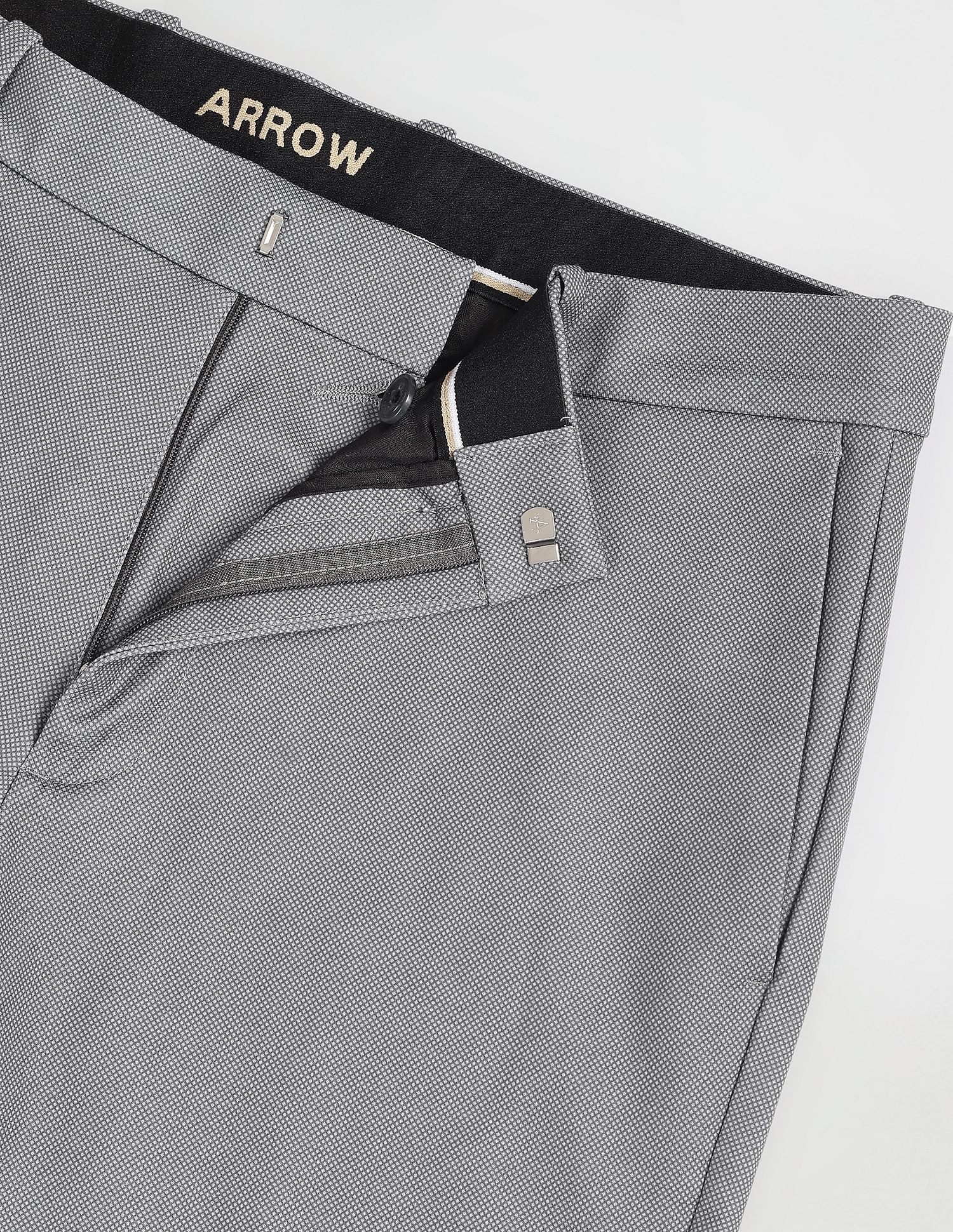 Arrow Newyork Mid Rise Dobby Trousers