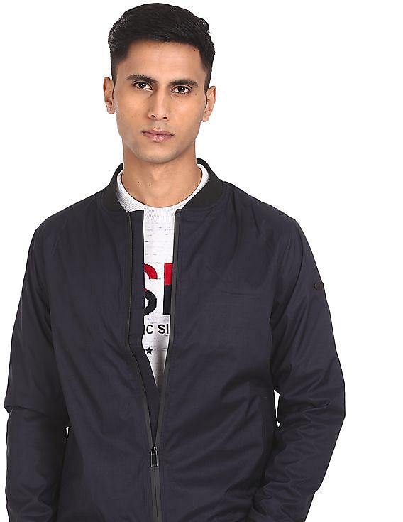 U.S. Polo Assn. Stand Collar Solid Jacket