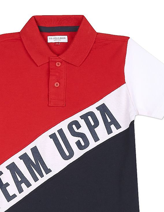 U.S. Polo Assn. Kids Boys Printed Cotton Polo Shirt