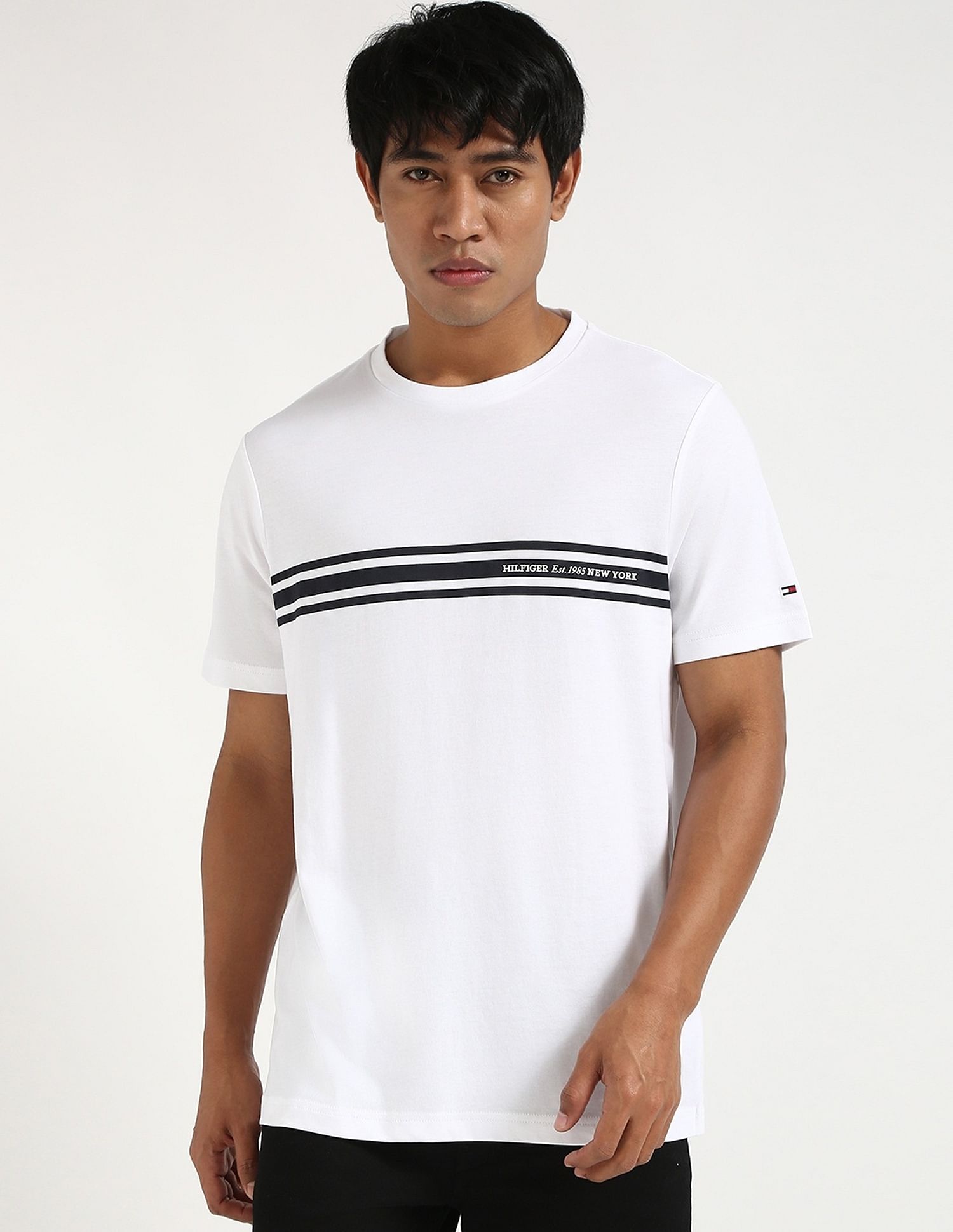 Tommy Hilfiger Striped Regular-Fit Cotton T-Shirt