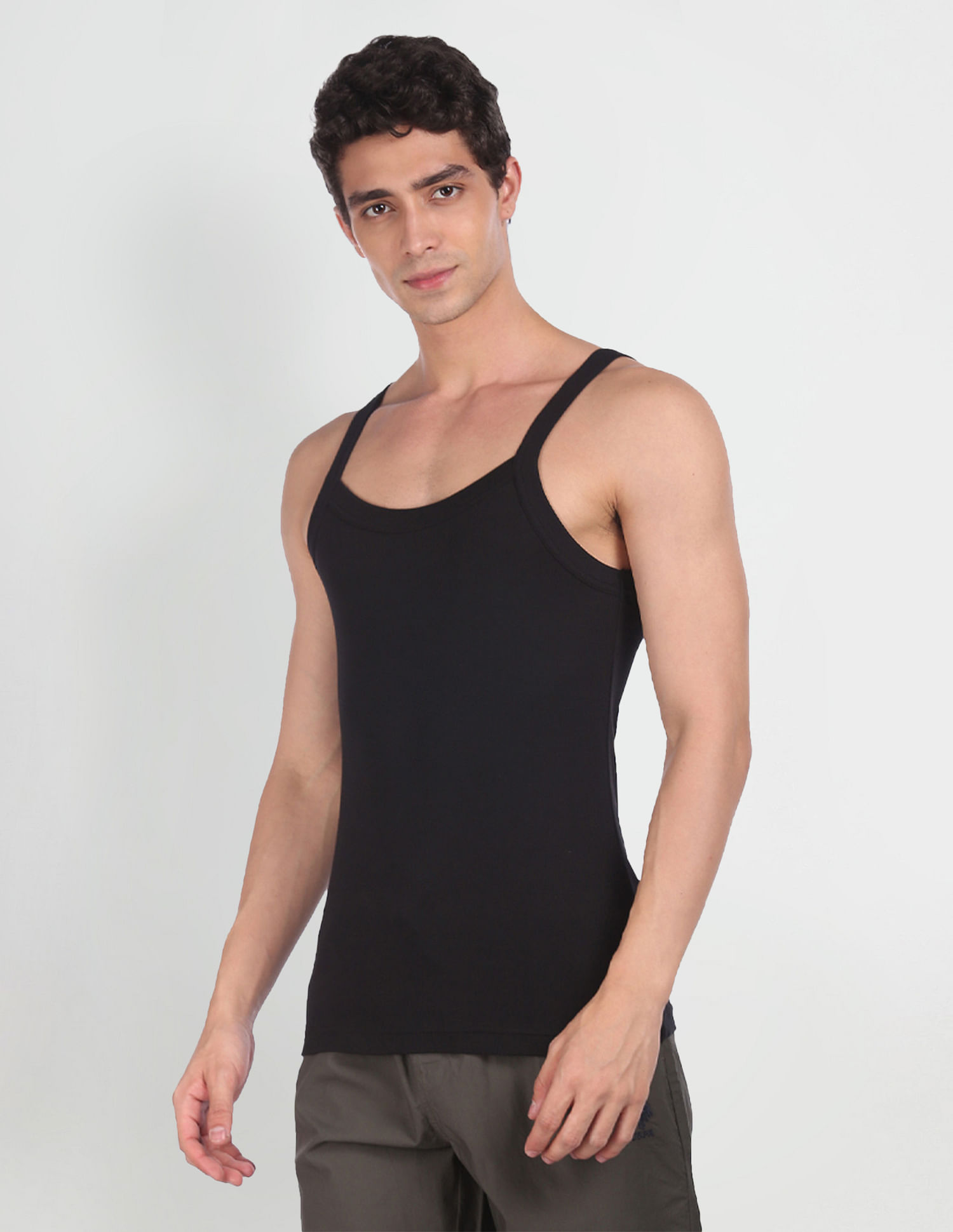 USPA Innerwear Round Neck Cotton I636 Vest - Pack Of 1