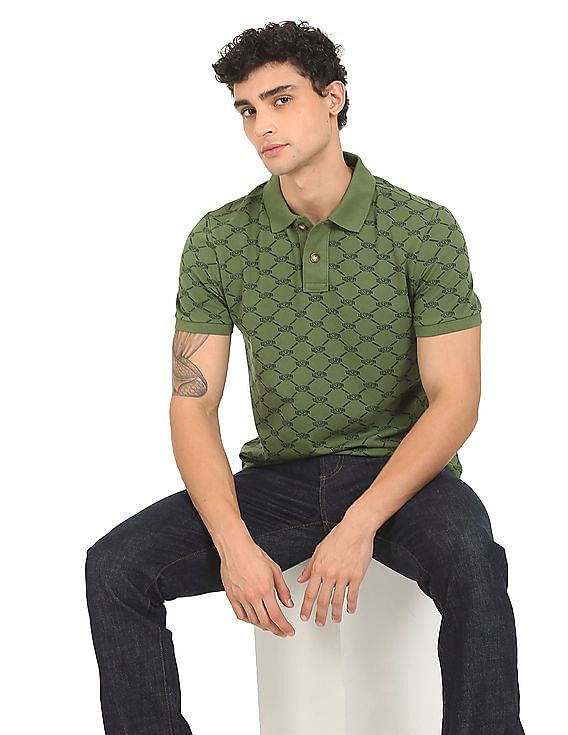 gucci polo gg print