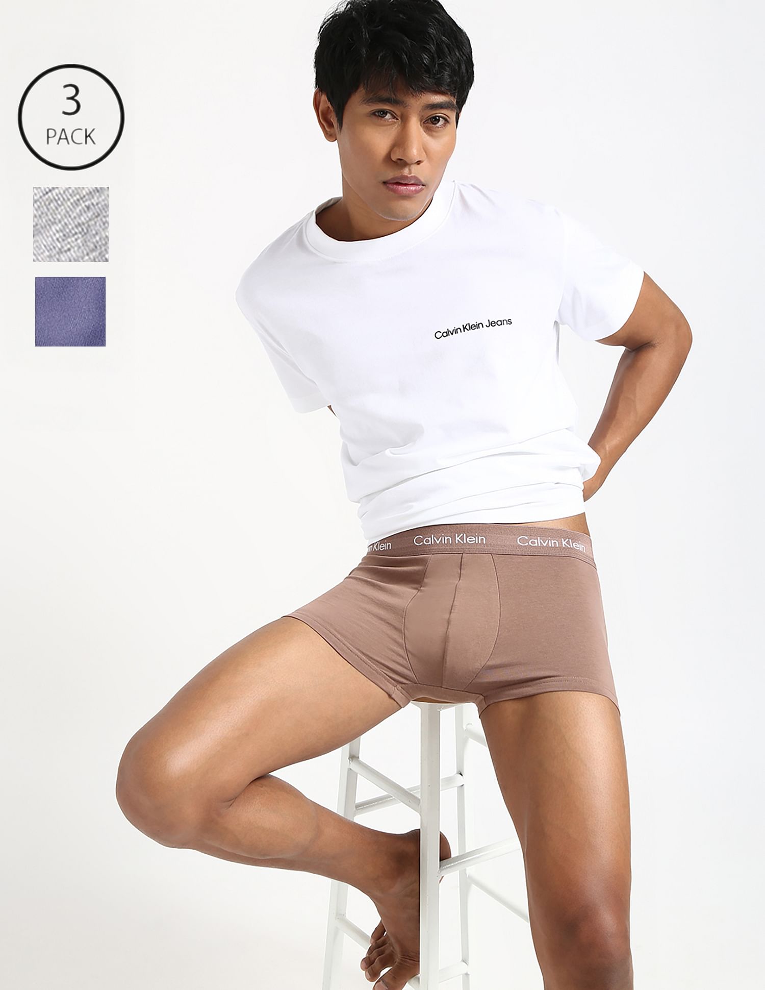 Calvin Klein Underwear Low Rise Cotton Trunks : Pack Of 3