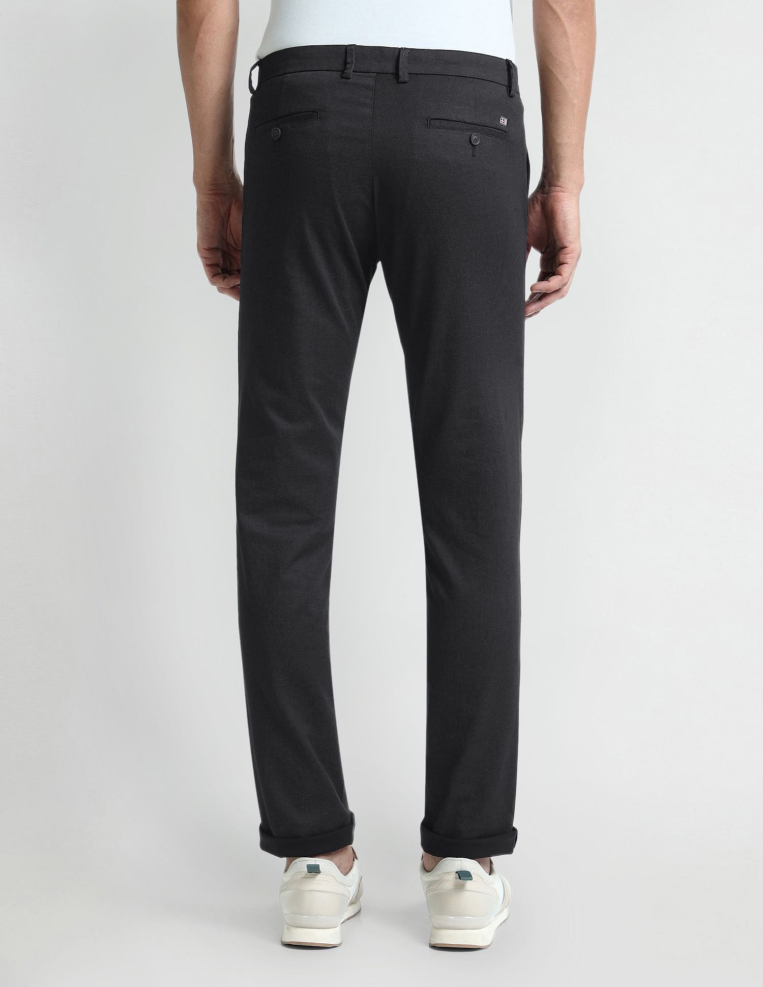 Arrow Sport Slim Fit Geometric Patterned Trousers