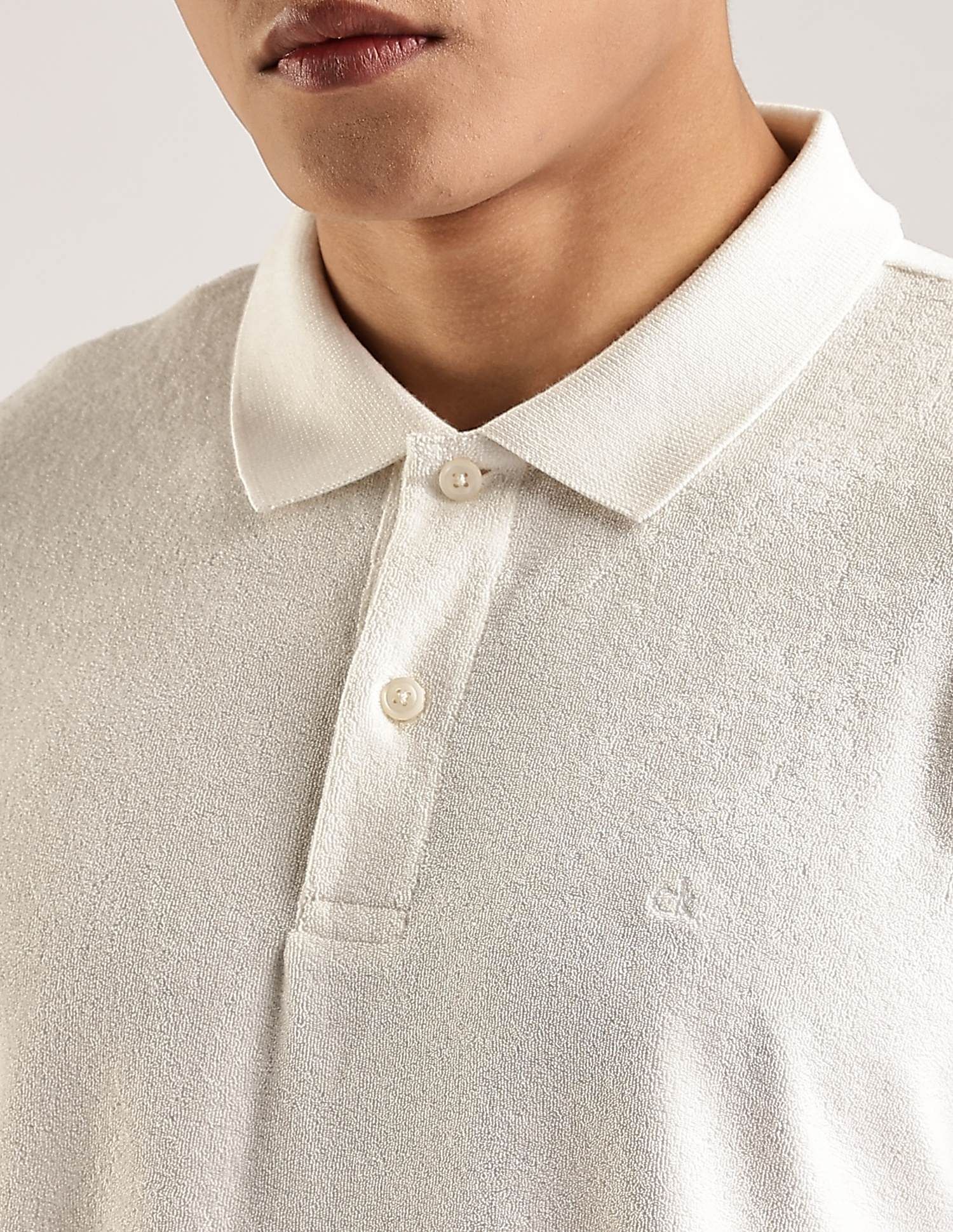 Calvin Klein Jeans Textured Regular-Fit Cotton Polo T-Shirt