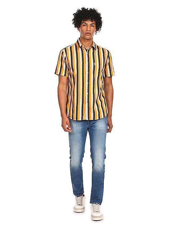 U.S. Polo Assn. Striped Cotton Casual Shirt
