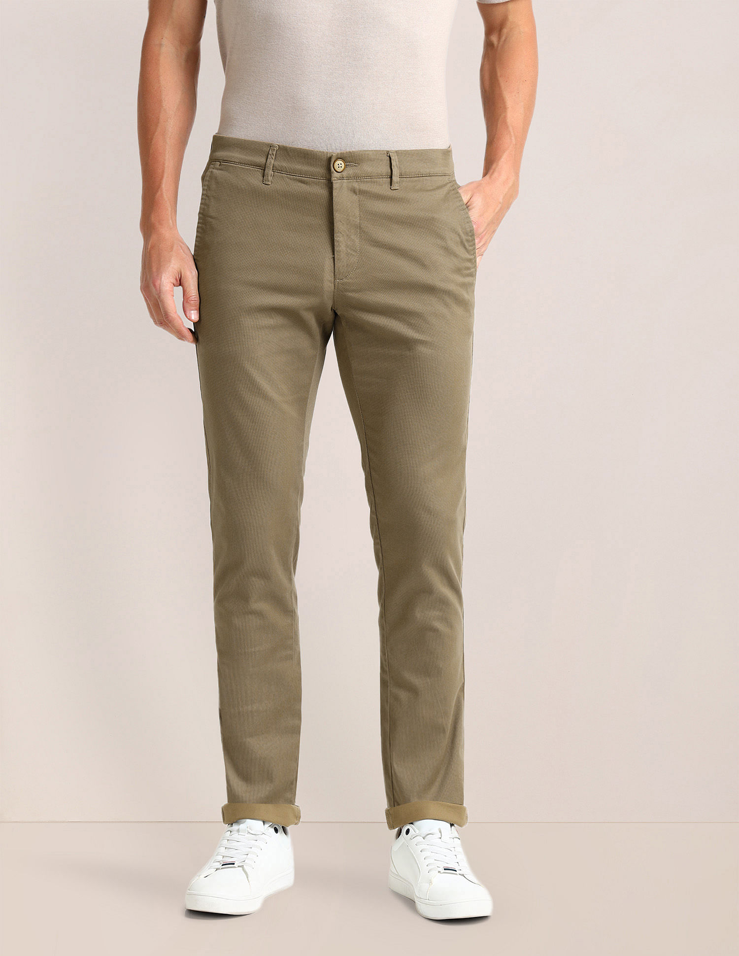 U.S. Polo Assn. Denver Slim Fit Textured Trousers