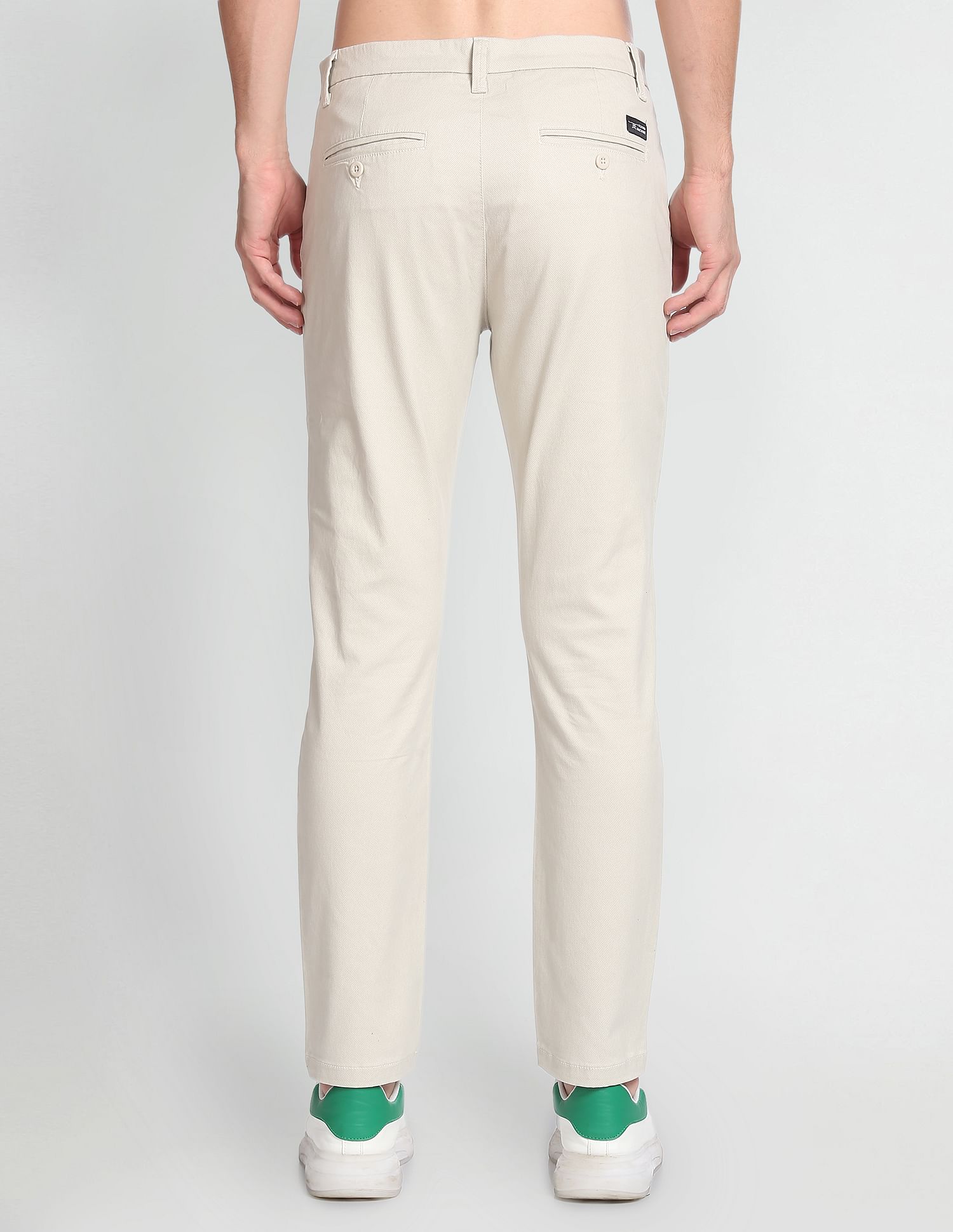 Flying Machine Twill Geometric Print Trousers