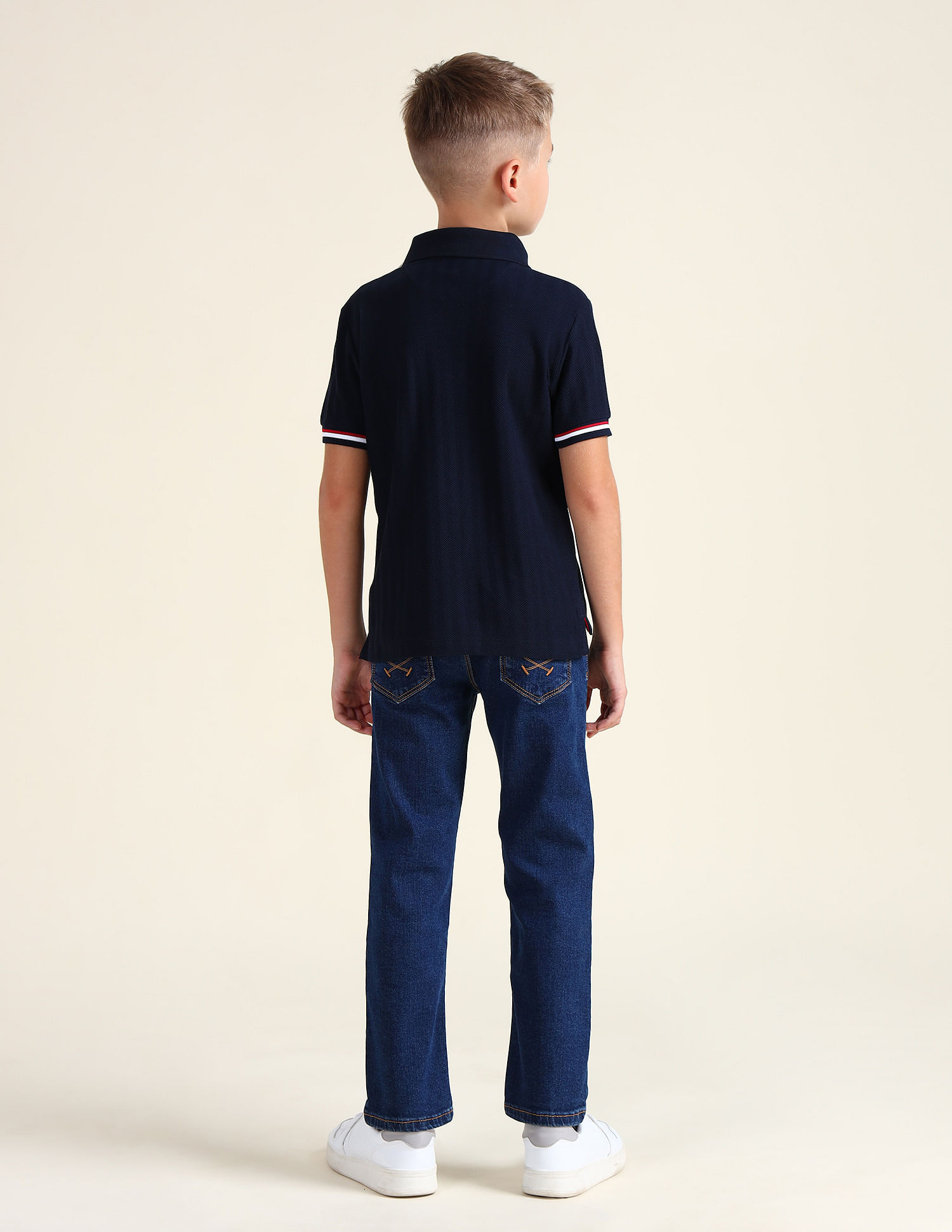 U.S. Polo Assn. Kids Boys Textured Slim Fit Polo Shirt