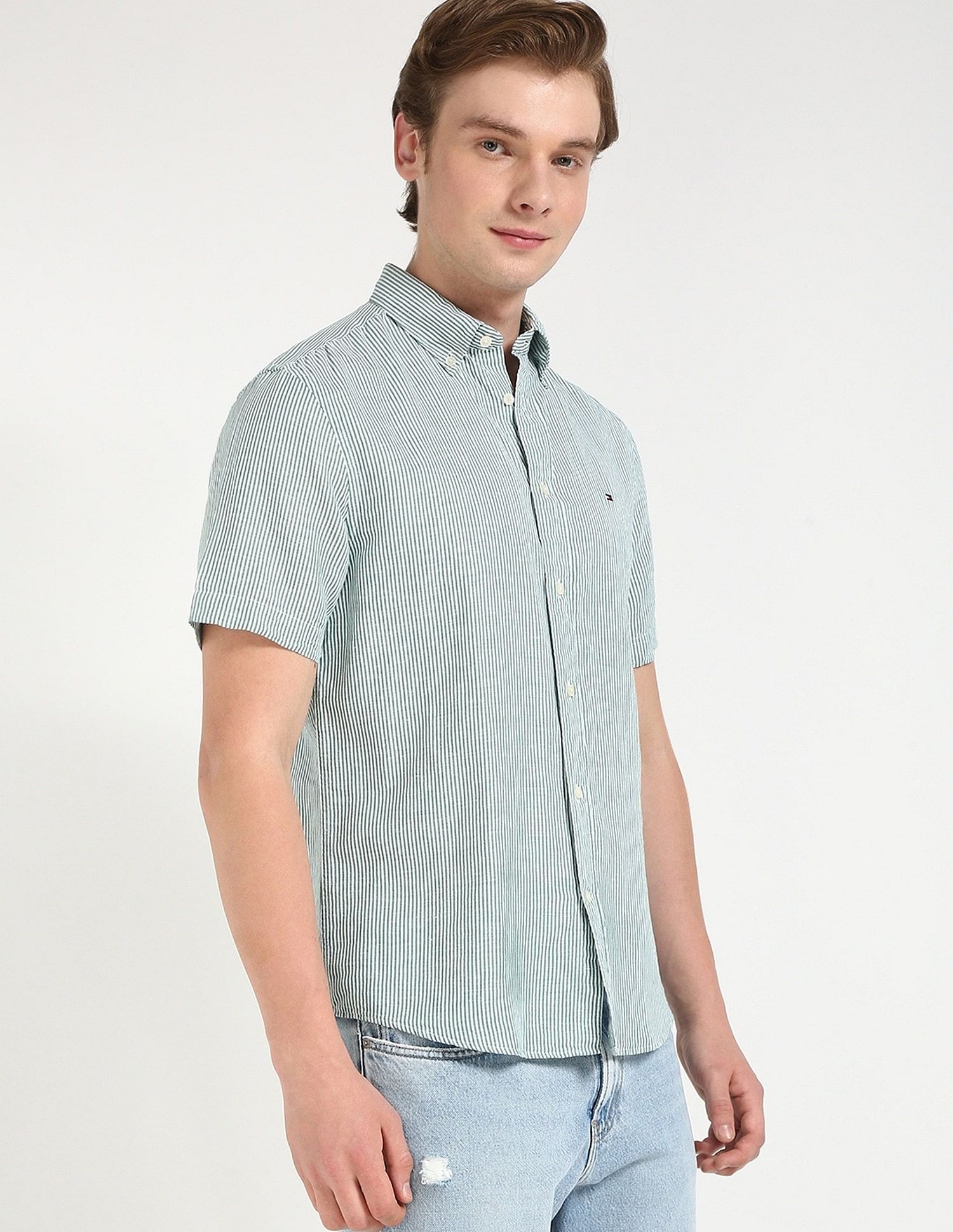 Tommy Hilfiger Striped Regular-Fit Cotton Shirt