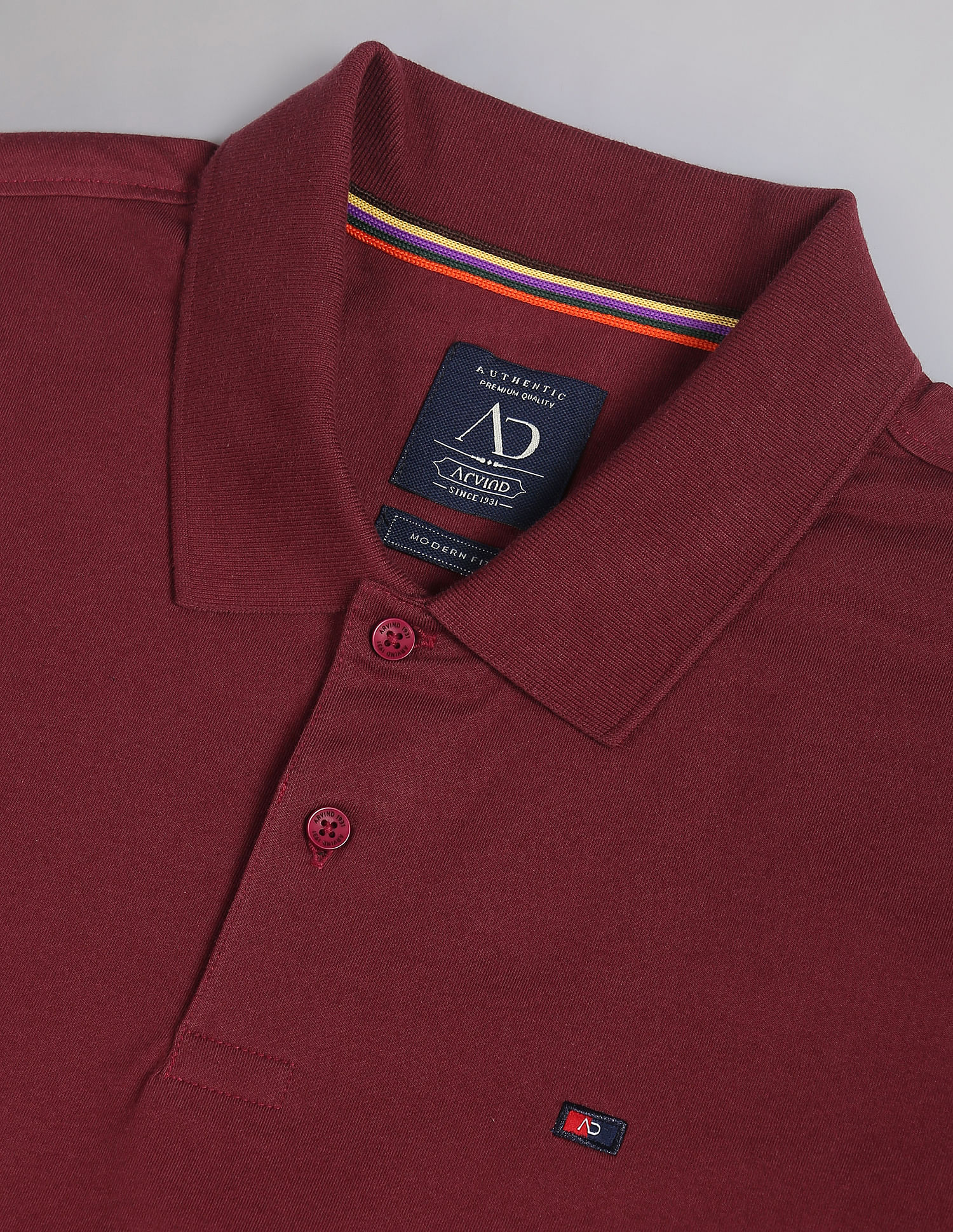 AD by Arvind Wrinkle Resistant Quick Dry Smart Polo Shirt