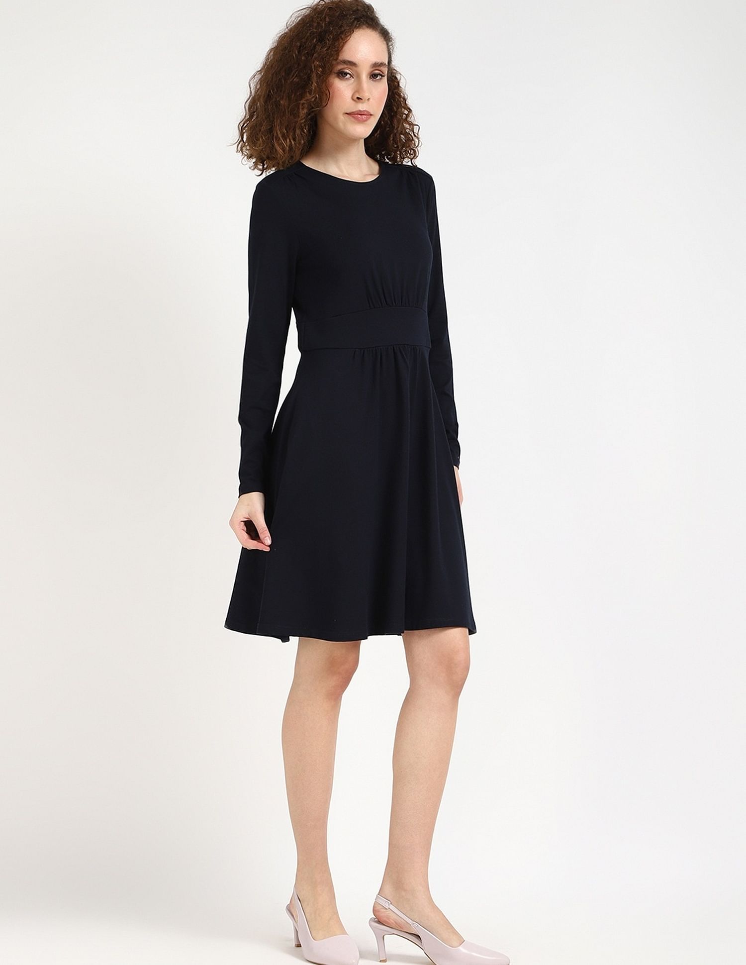 Tommy Hilfiger Cotton Round Neck A-Line Dress