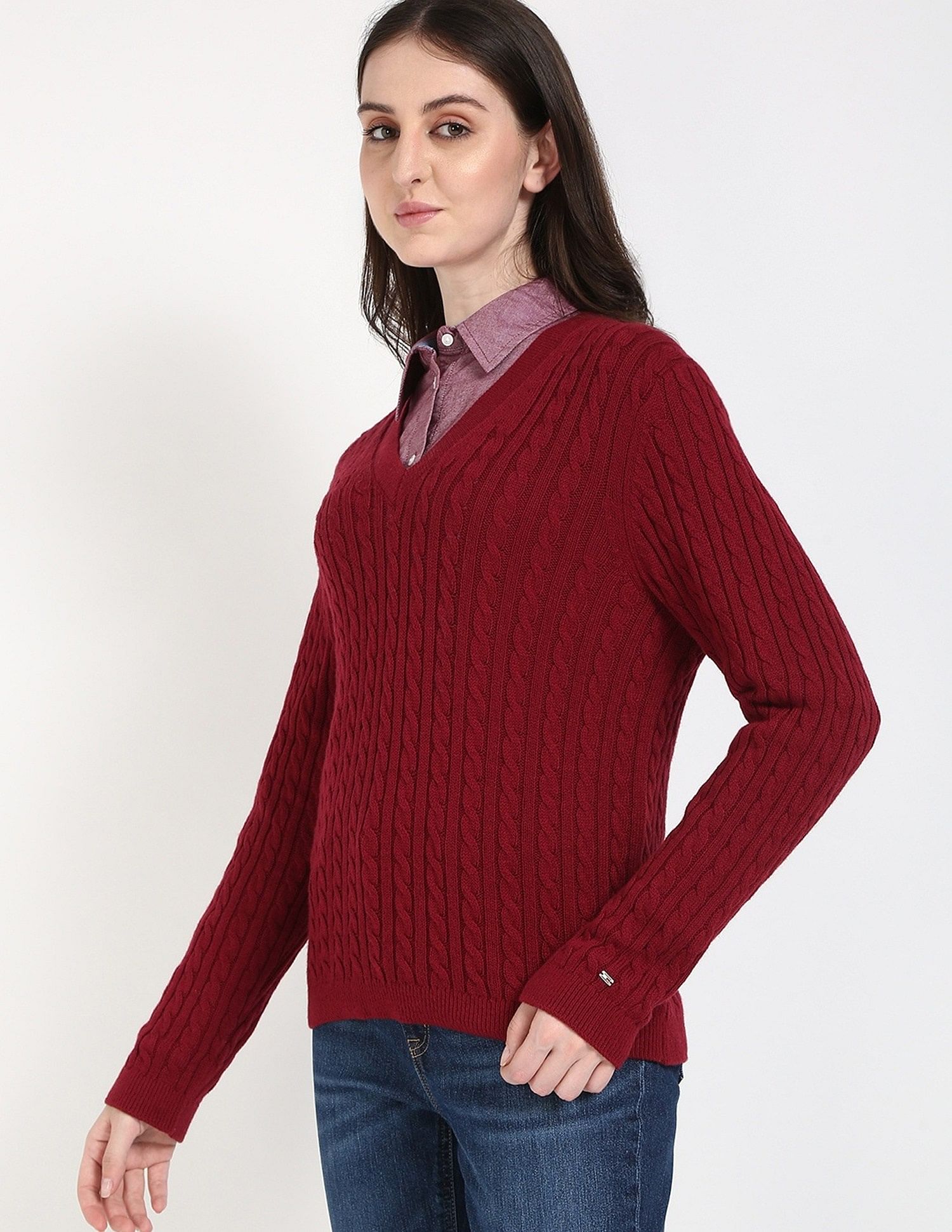 Tommy Hilfiger Regular-Fit Nylon V-Neck Sweater
