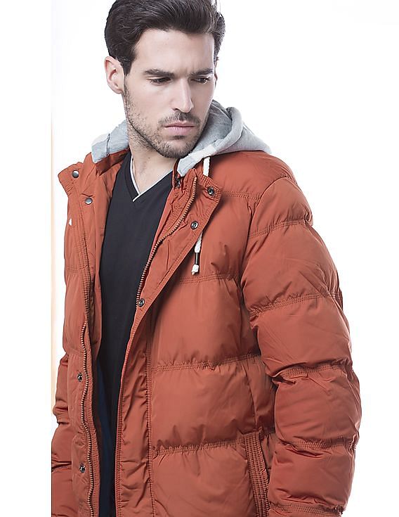 Utilitarian hooded sale bomber jacket