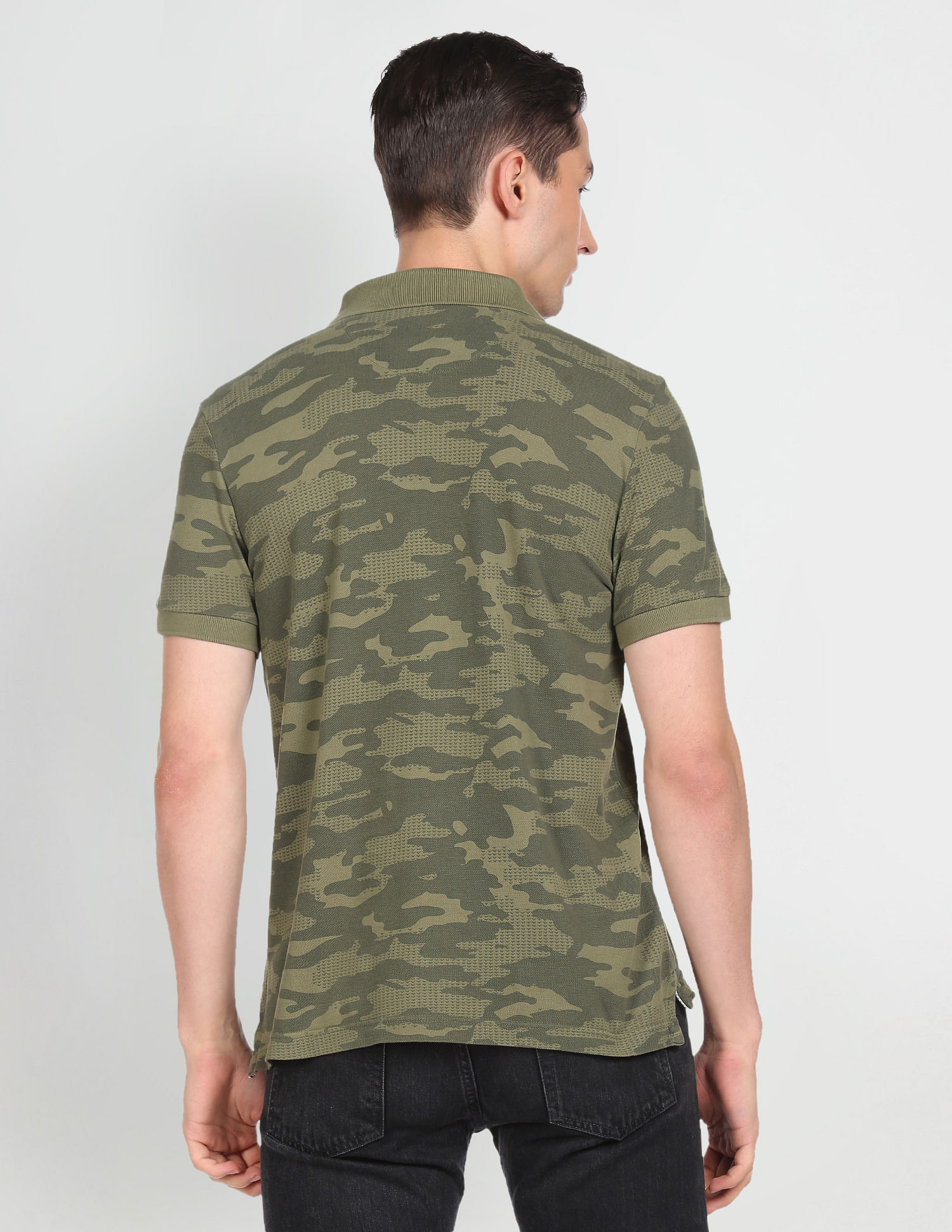 Military Camo Polo T-Shirt Men - Army Camouflage Polo Tee