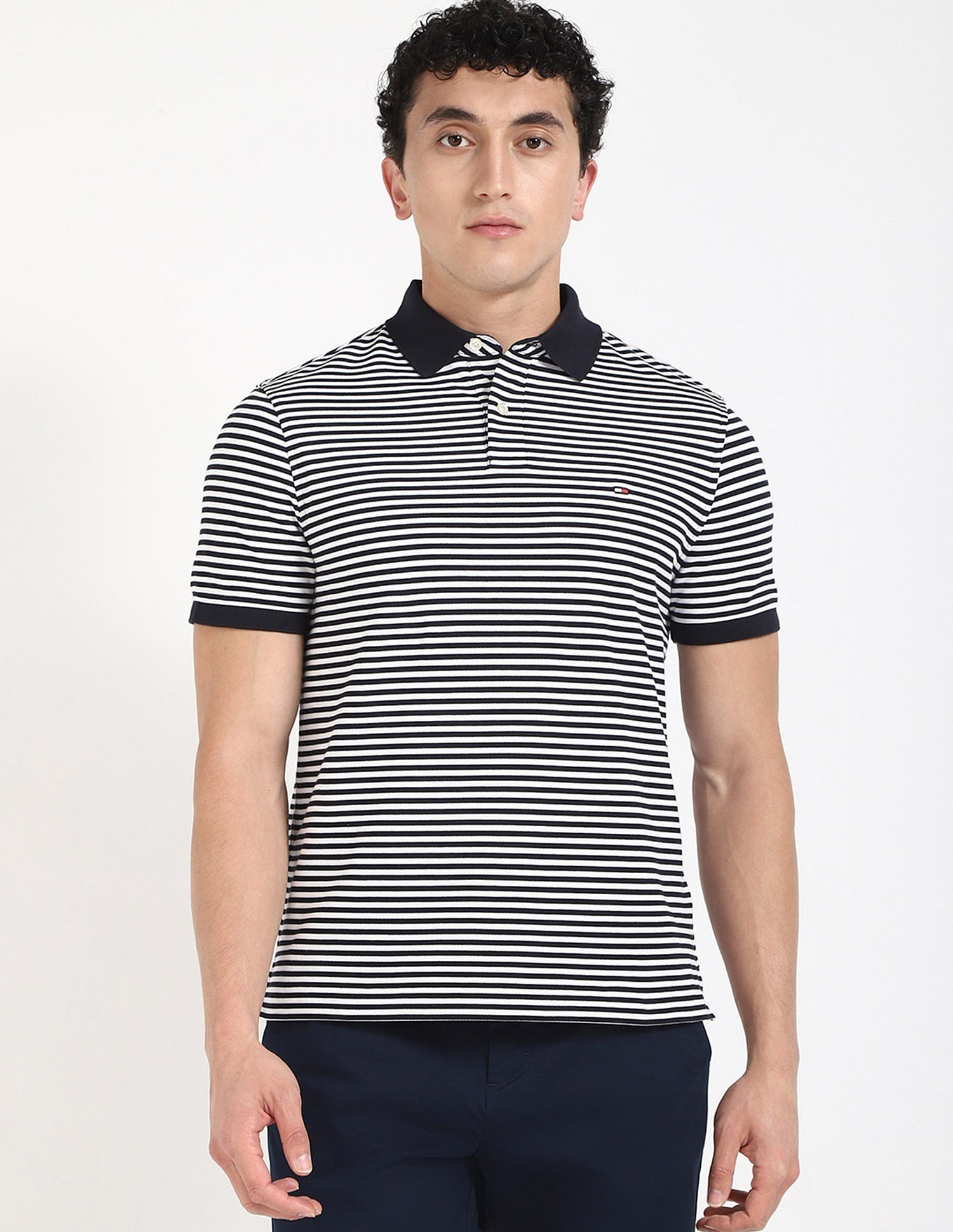 Tommy Hilfiger Striped Regular-Fit Cotton T-Shirt