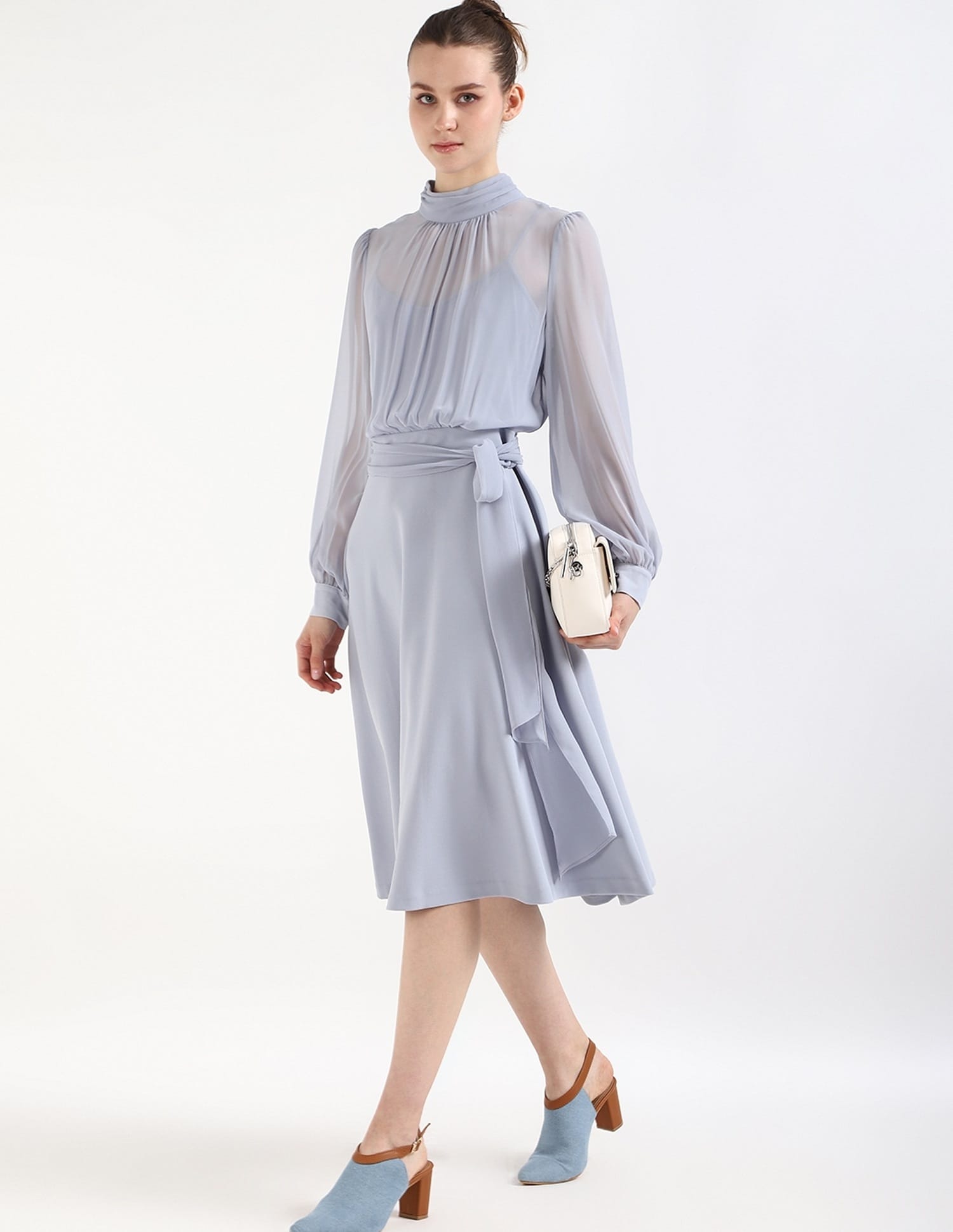 Buy Calvin Klein Jeans Polyester High-Neck A-Line Dress