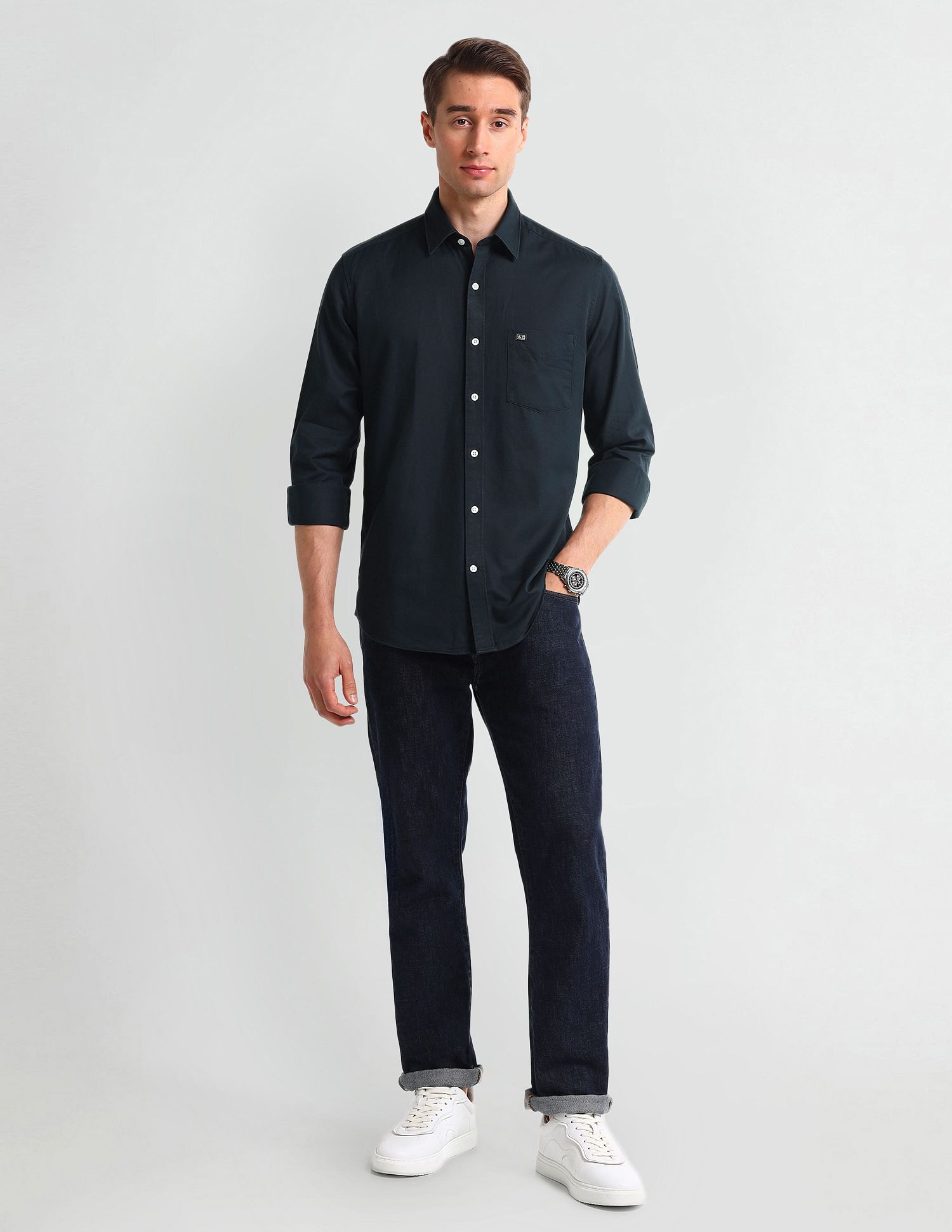 Arrow Sport Manhattan Slim Cotton Shirt