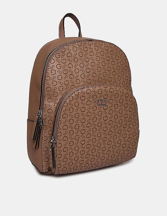 Buy GUESS Women Brown Printed Weaver Backpack NNNOW