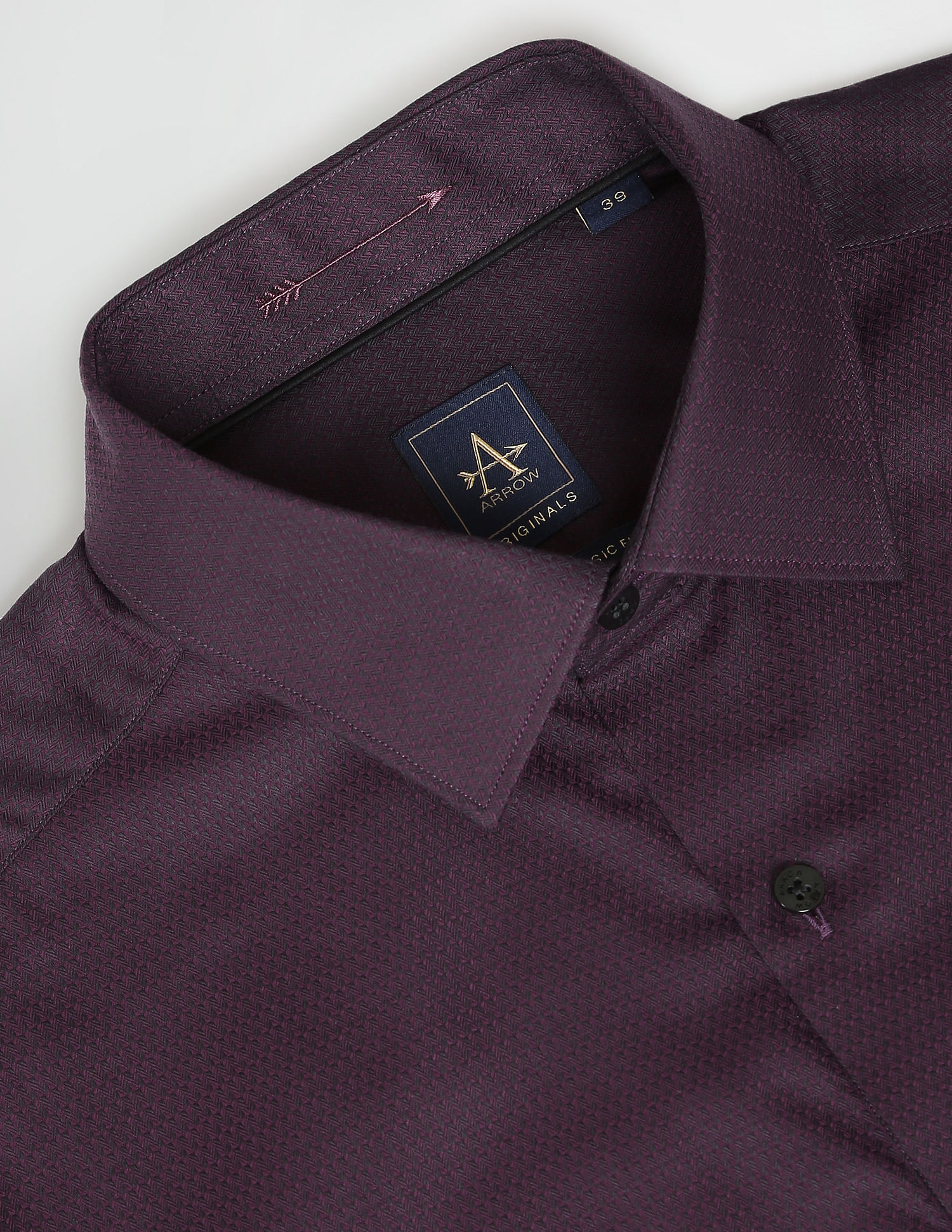 Arrow Geometric Patterned Dobby Shirt