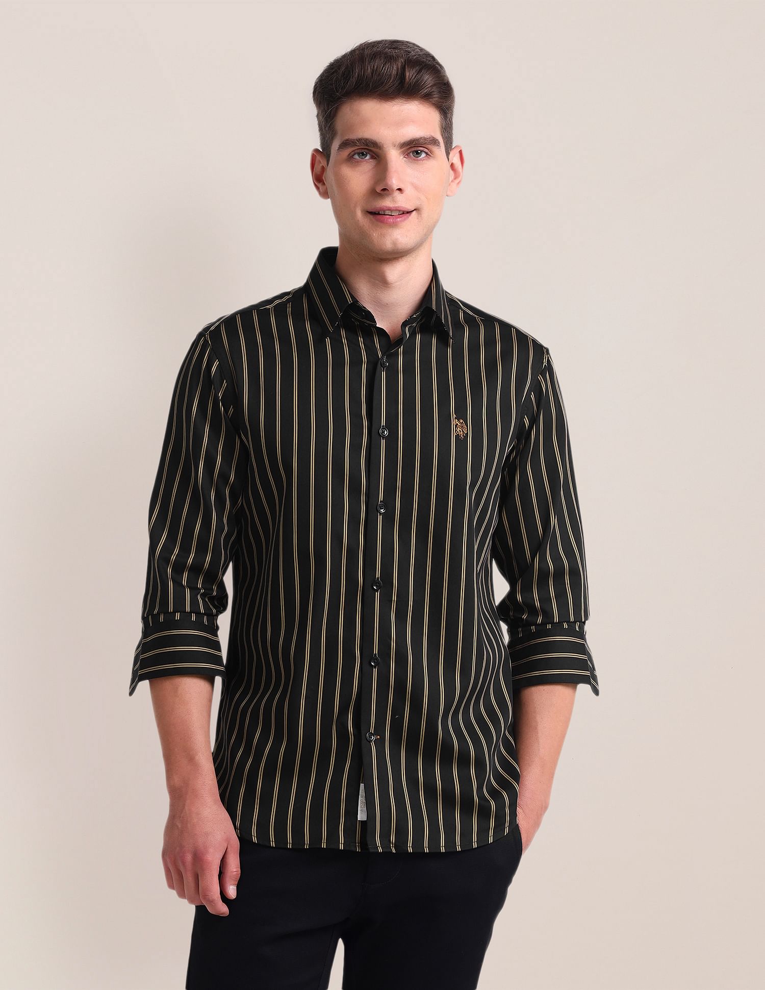 U.S. Polo Assn. Vertical Stripe Cotton Shirt