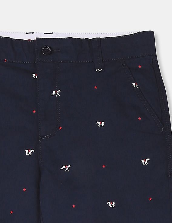 polo shorts with horses all over