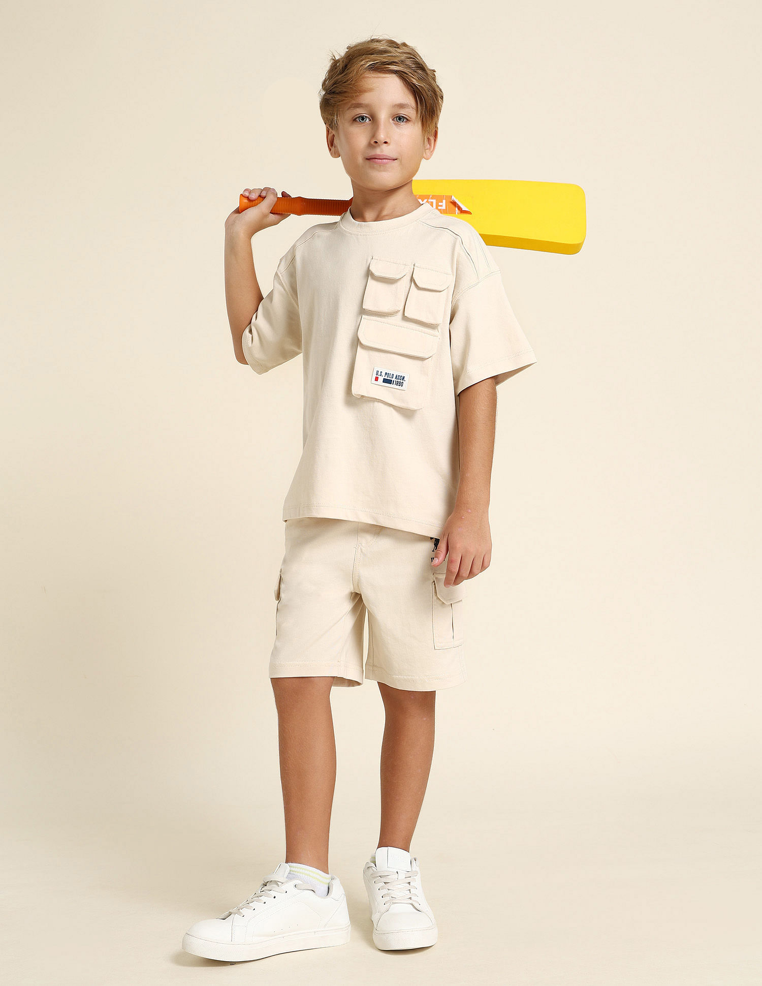 U.S. Polo Assn. Kids Boys Regular Fit Solid T-Shirt