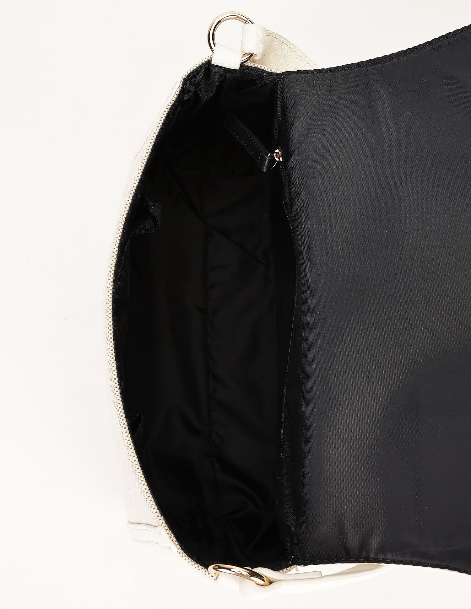 Tommy Hilfiger Solid White Polyester Hand Bags