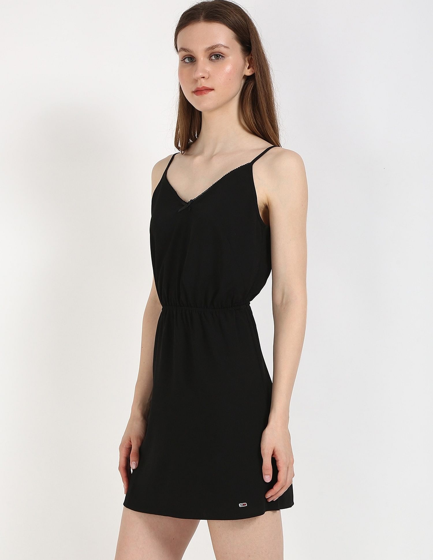 Tommy Hilfiger Cotton Straps Neck Slip Dress