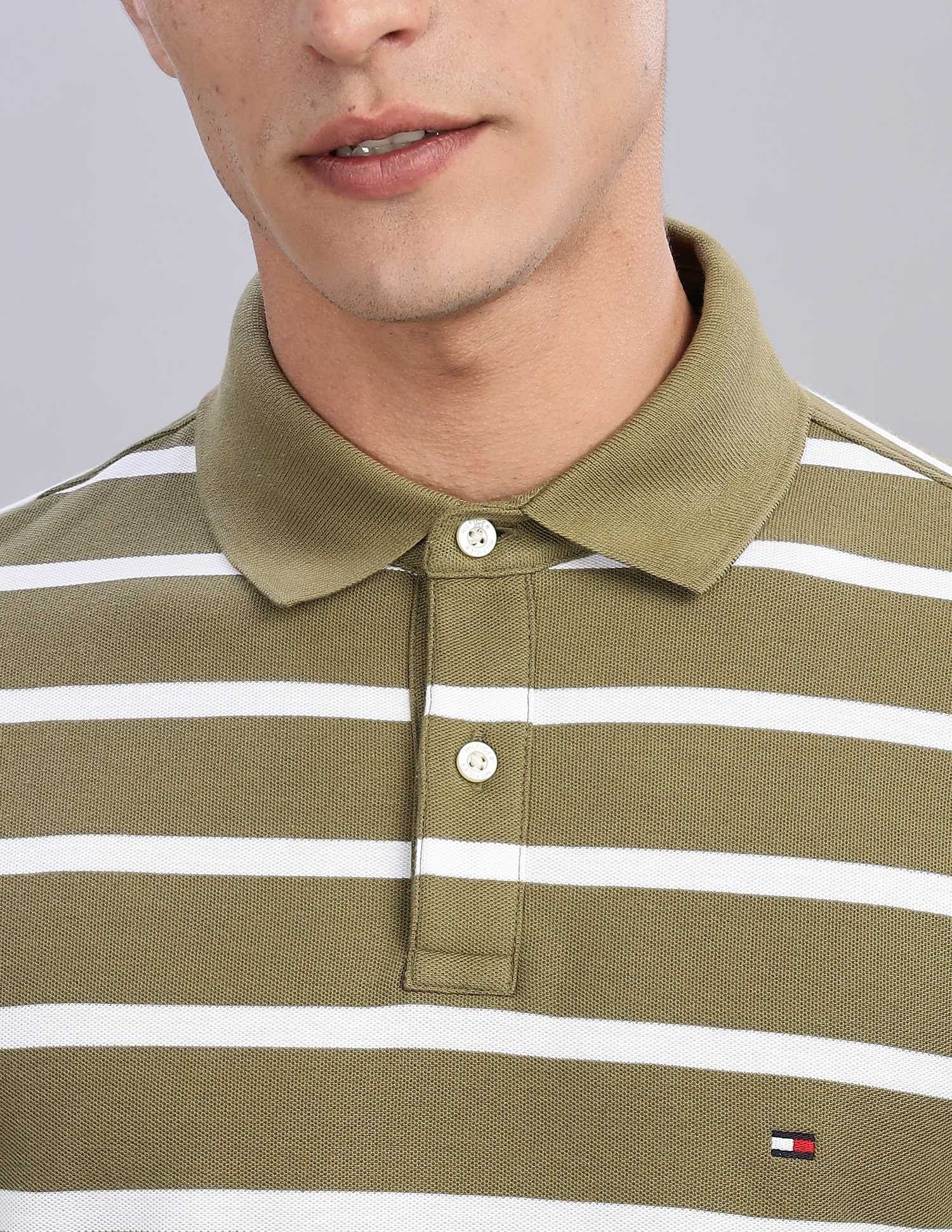 Tommy Hilfiger Striped Regular-Fit Cotton Polo Shirts