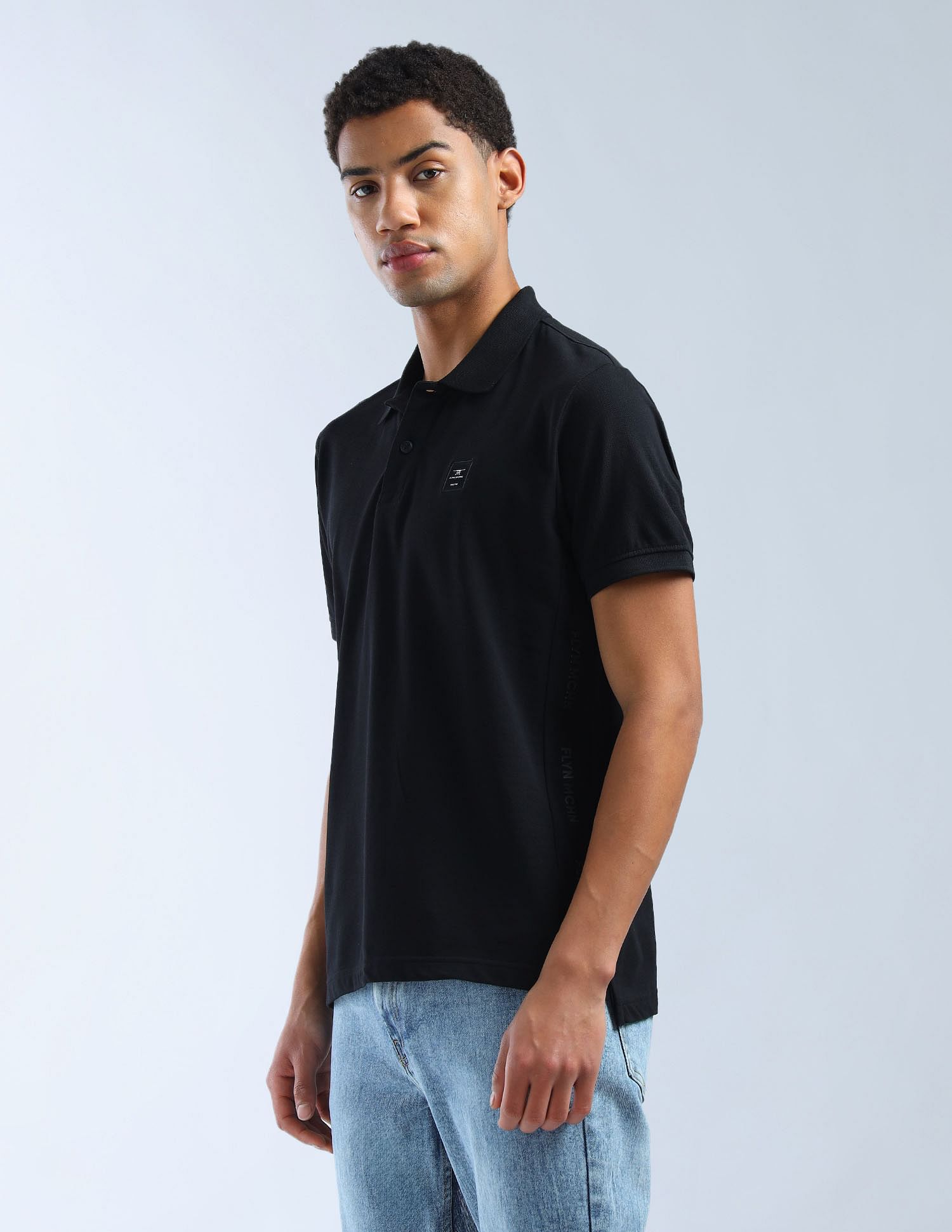 Flying Machine Solid Pure Cotton Essentials Polo Shirt
