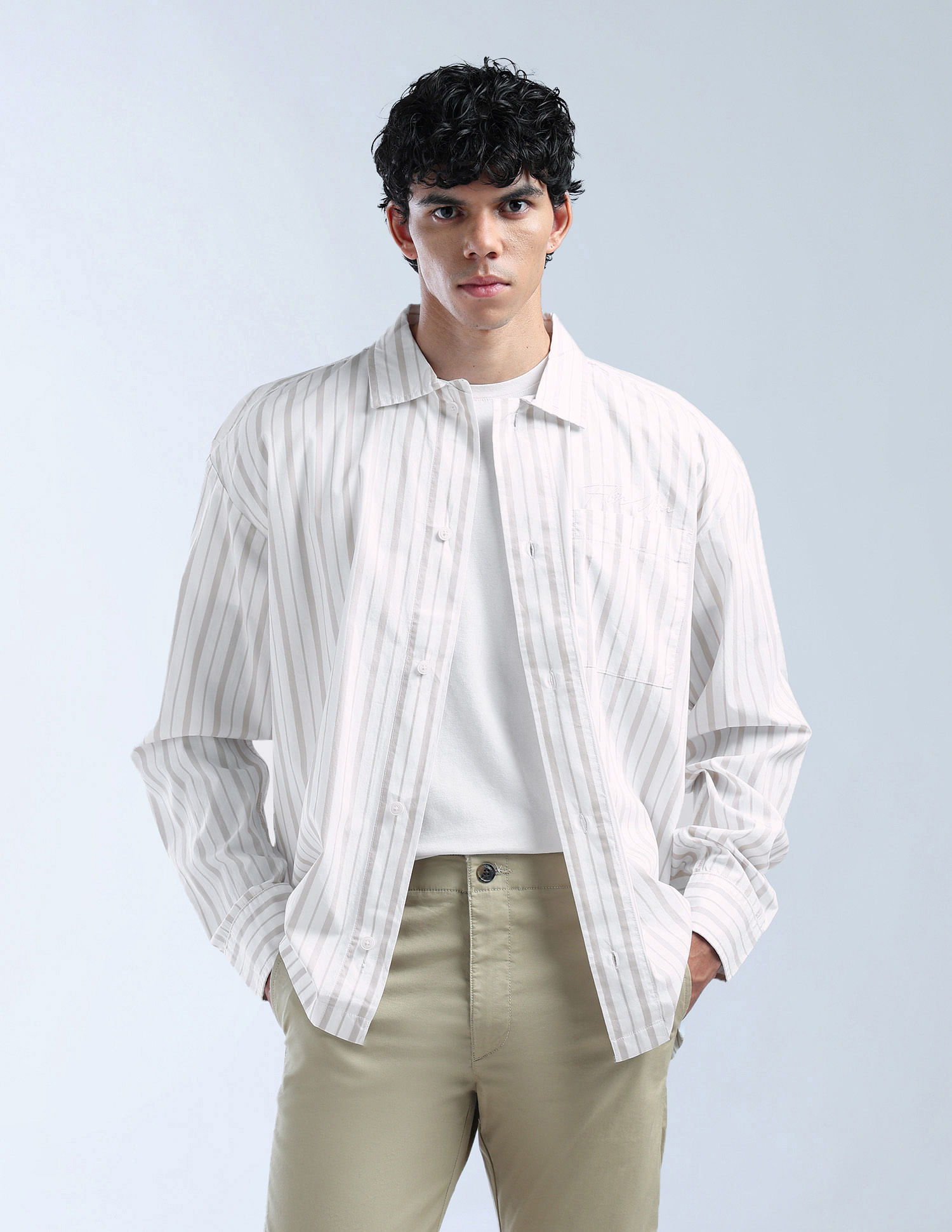 Flying Machine Oversized Fit Color Of Home Shirt