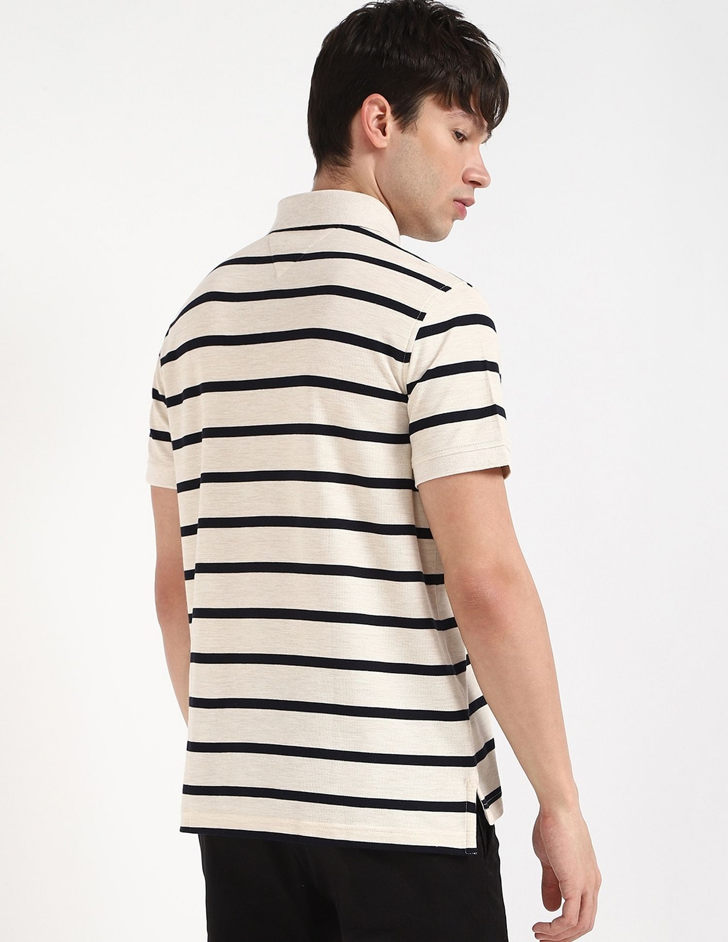 Tommy Hilfiger Striped Regular-Fit Cotton Polo Shirt