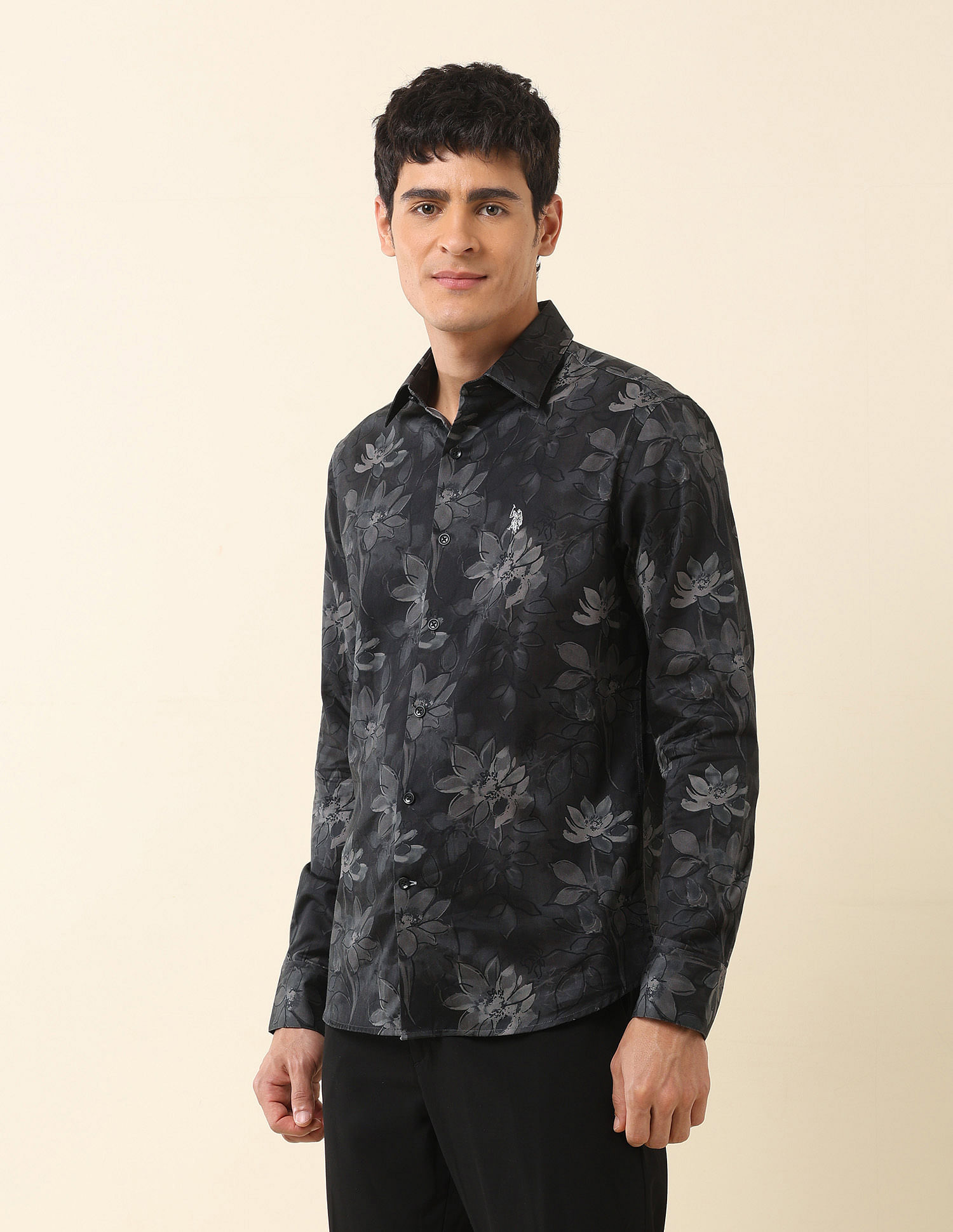 U.S. Polo Assn. Tailored Fit Floral Printed Shirt
