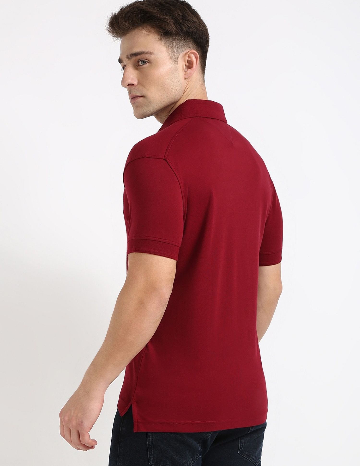 Tommy Hilfiger Solid Slim-Fit Cotton Polo Shirt