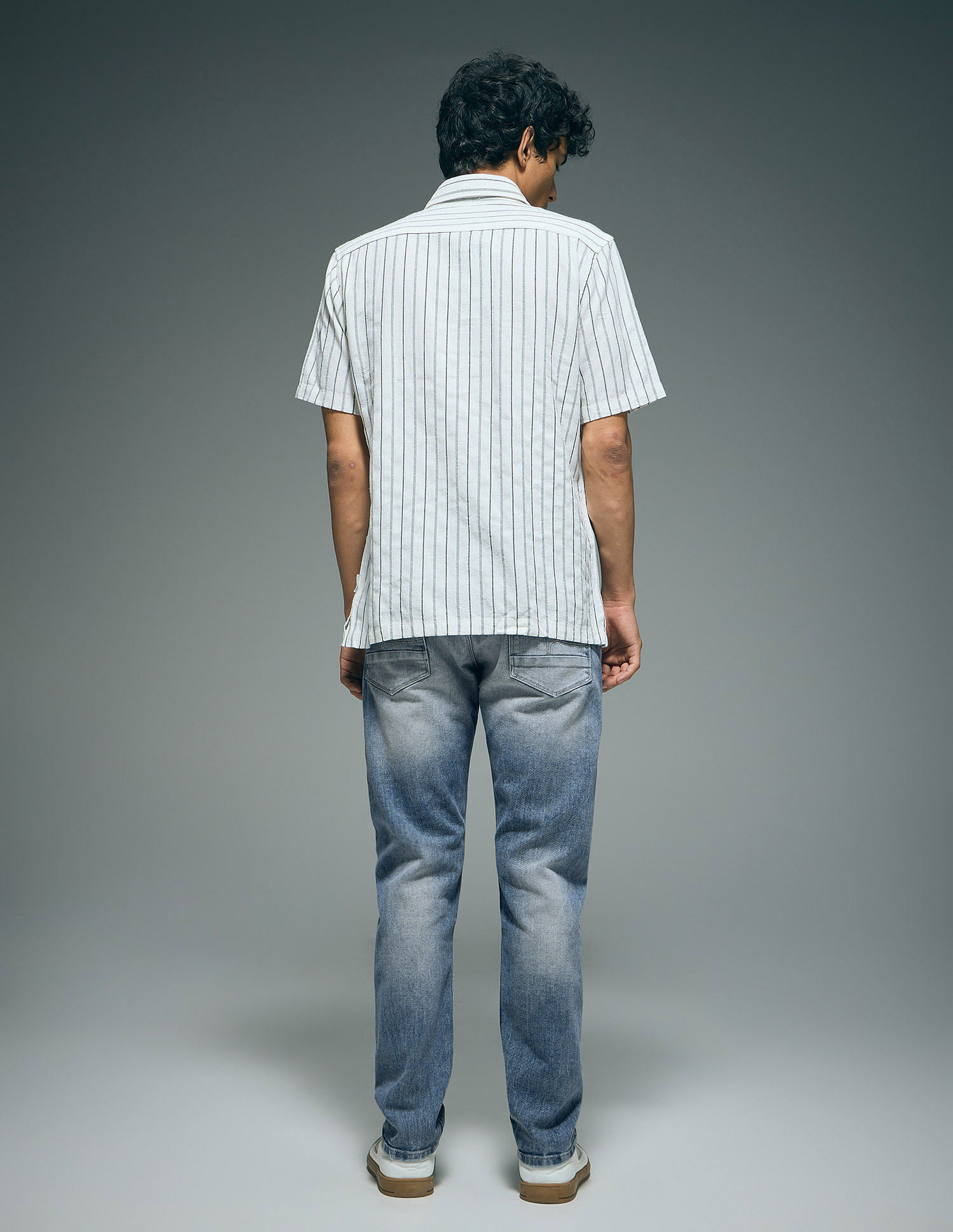 Flying Machine Slash Slim Tapered Fit Stone Washed Jeans