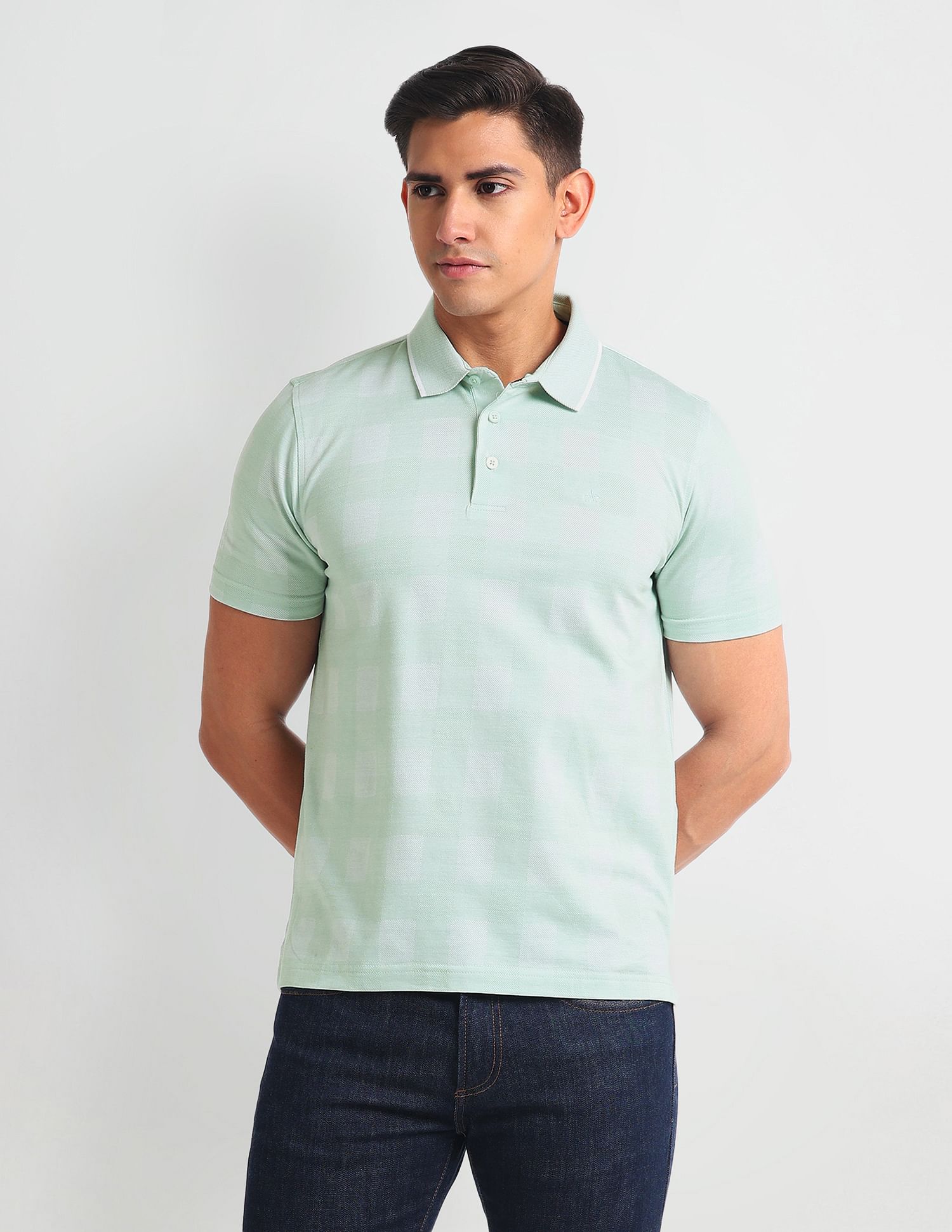 Arrow Check Cotton Polo Shirt