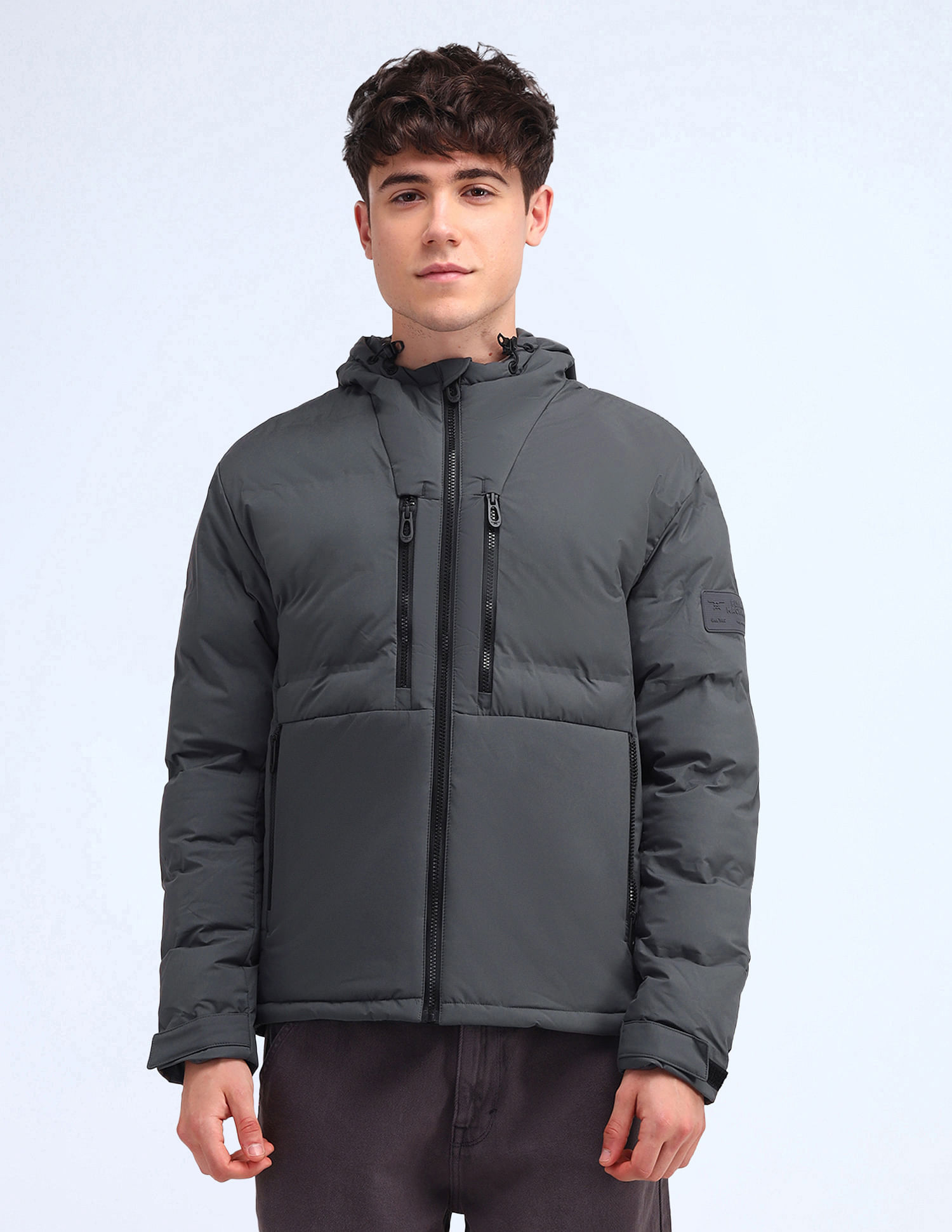 Flying Machine Regular Fit Solid Padded Jacket