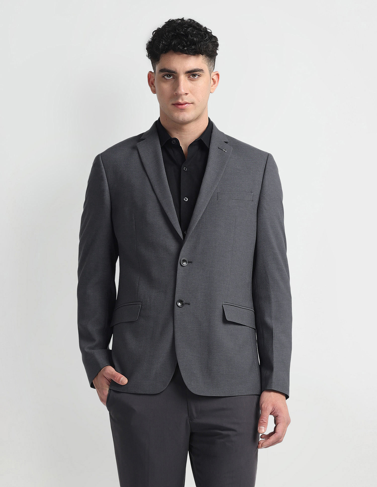Arrow Self Design Tailored Fit Blazer