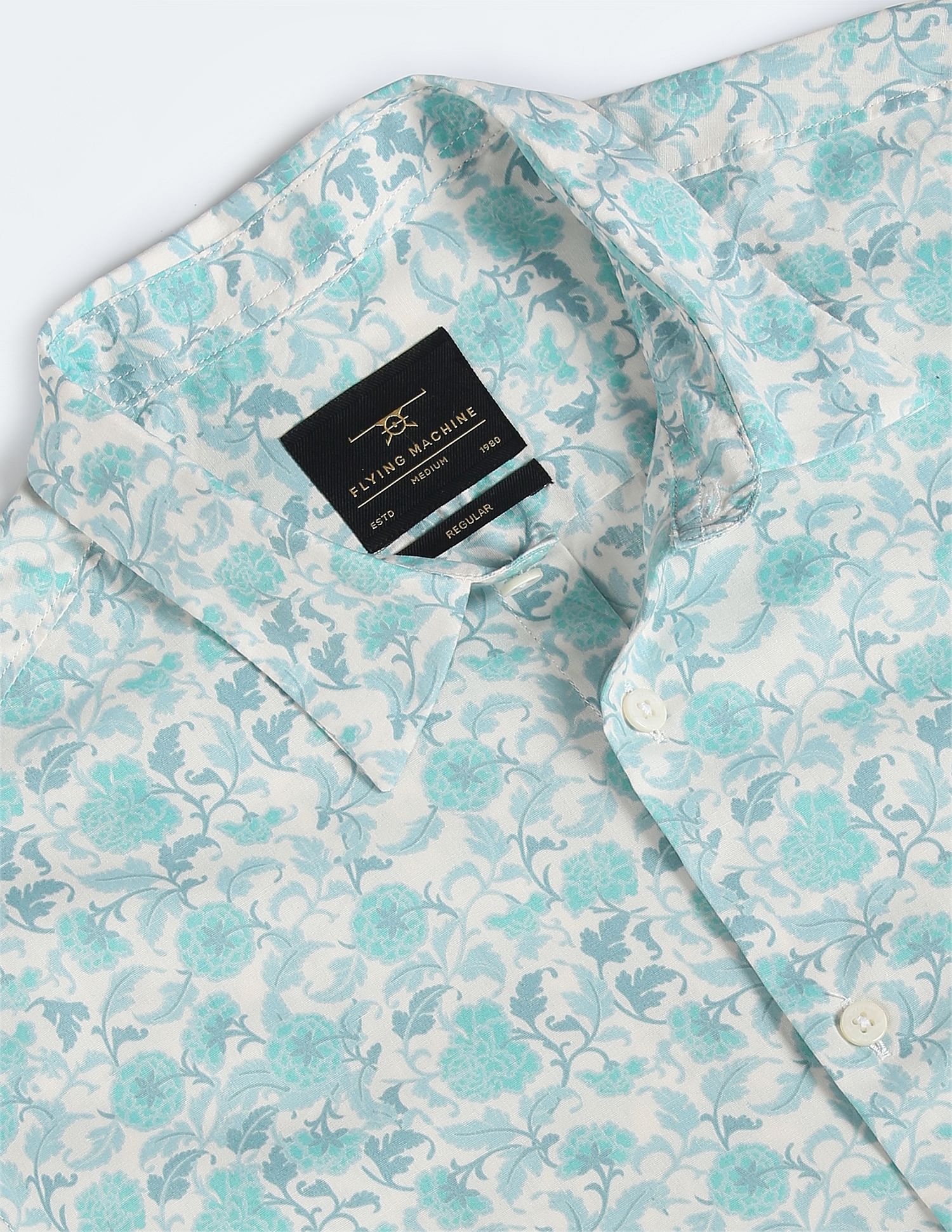 Flying Machine Short Sleeve Floral Print Shirt