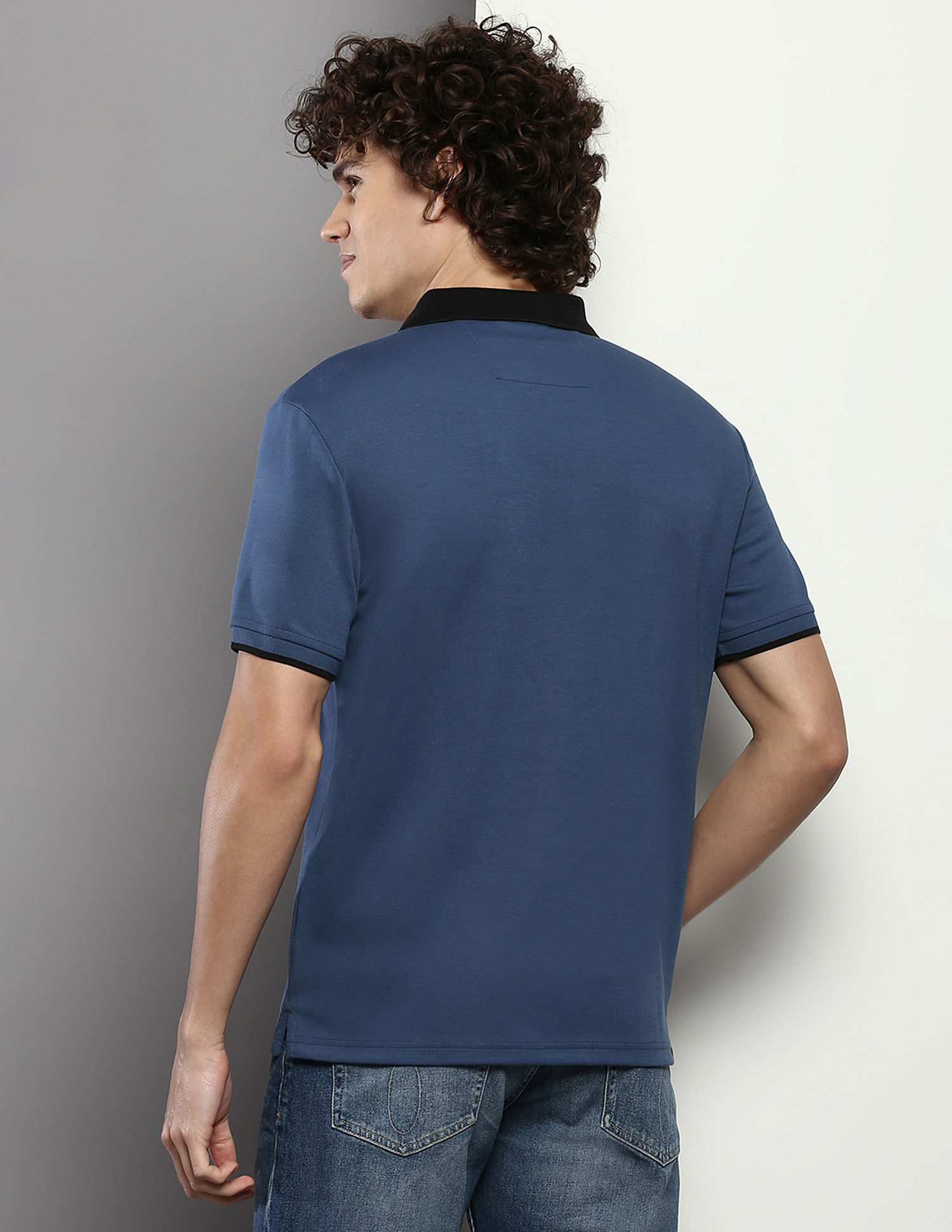 Calvin Klein Jeans Recycled Polyester Contrast Collar Polo Shirt